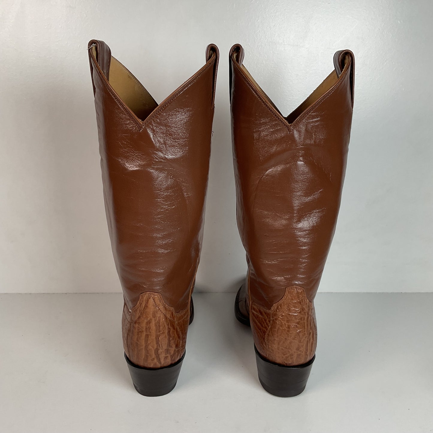 Vintage Laramie Exotic Shark Skin Cowboy Boots Men’s 6 B | Women’s 7 USA Made