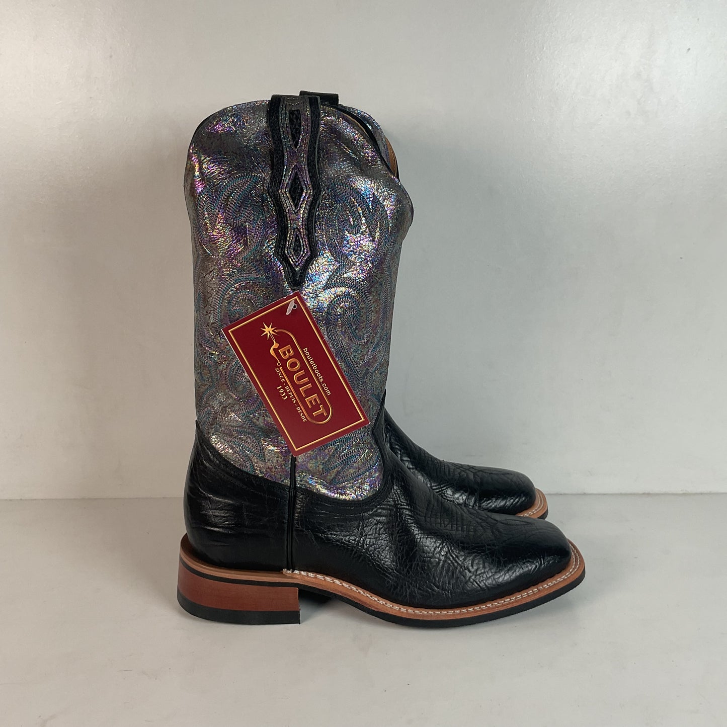 Boulet Women’s Iridescent Cowgirl Boots 9 C Square Toe