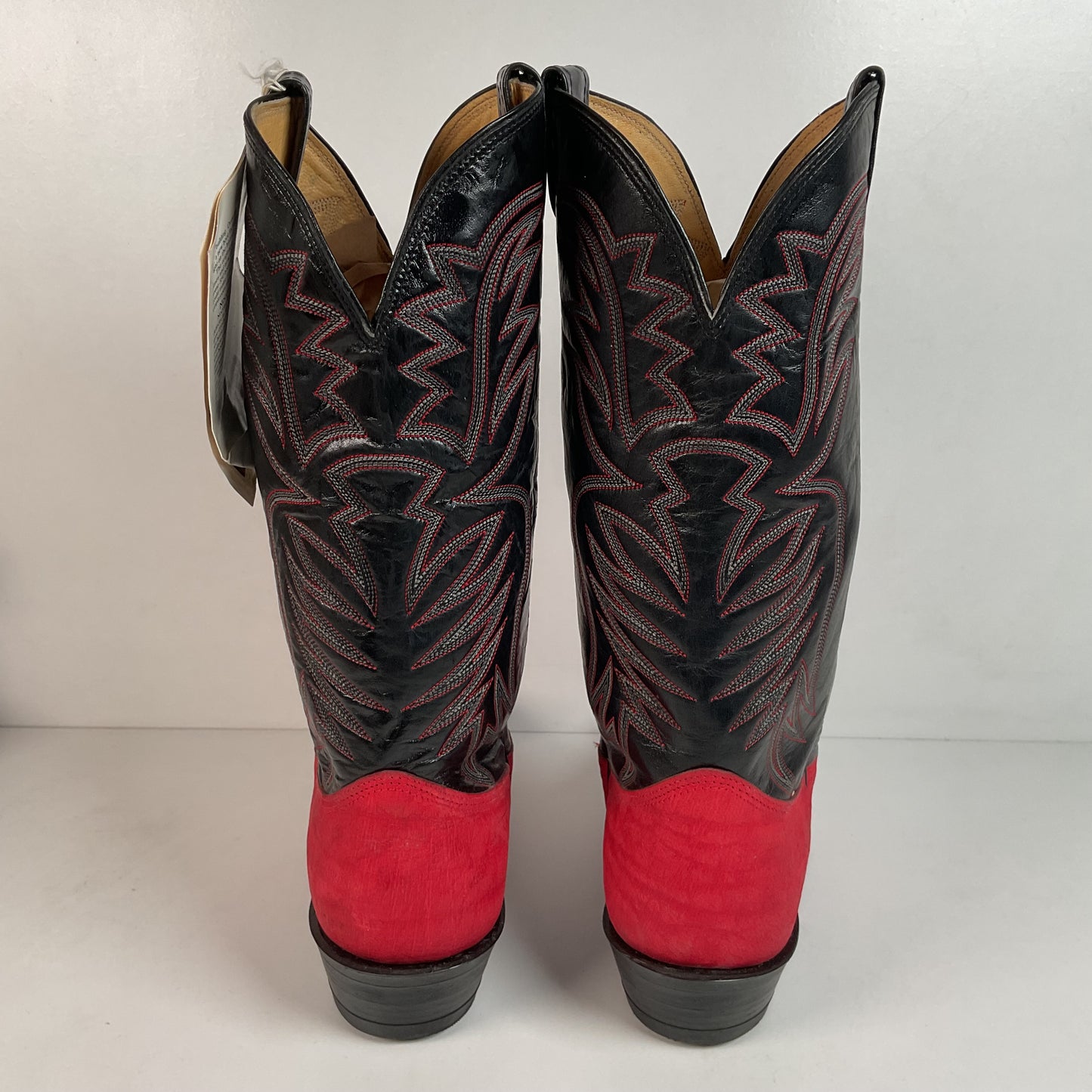Vintage Nocona Red Water Buffalo Cowboy Boots 10 EE USA Made