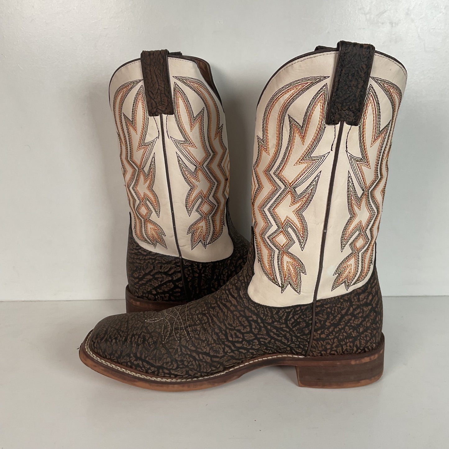 Nocona Deputy Chocolate Pig Roper Boots 9.5 D Cowboy