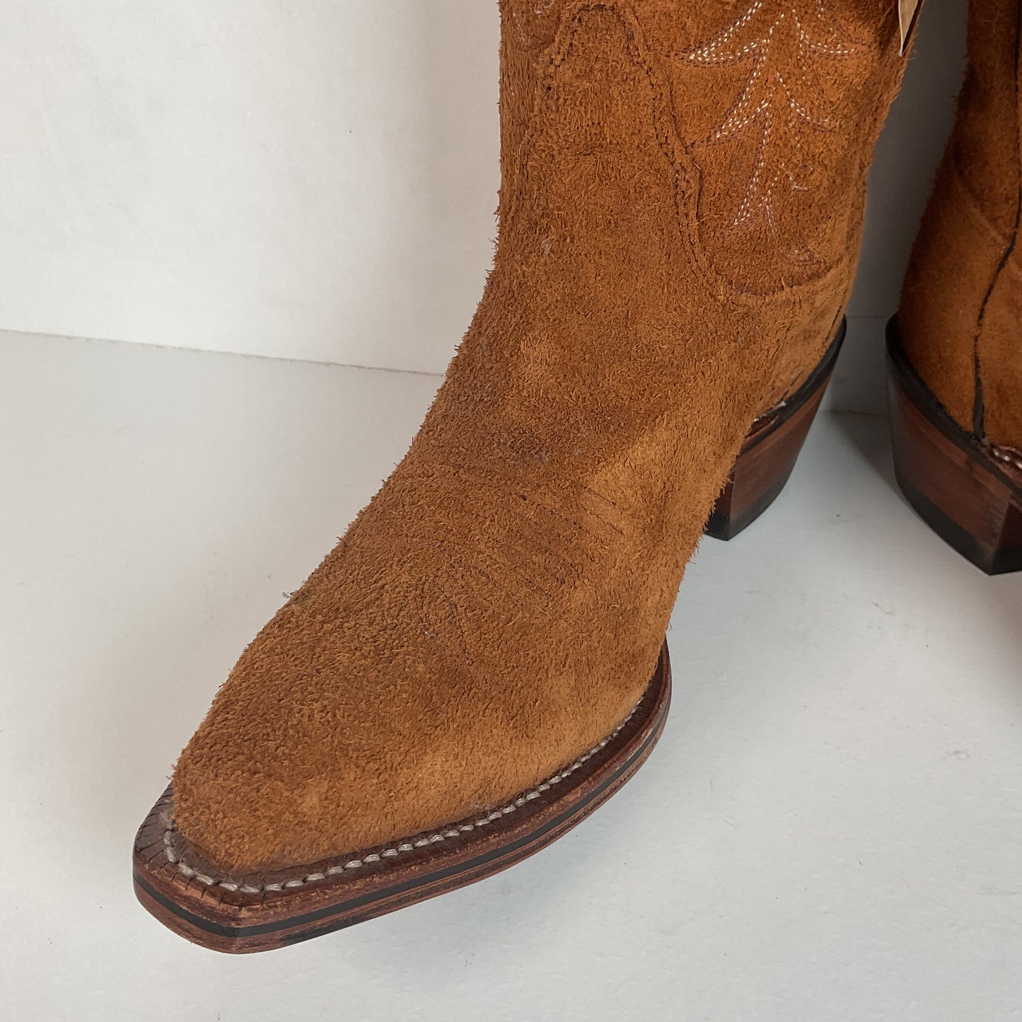 Nocona Rough Out Suede Cowgirl Boots 9.5 B USA Made