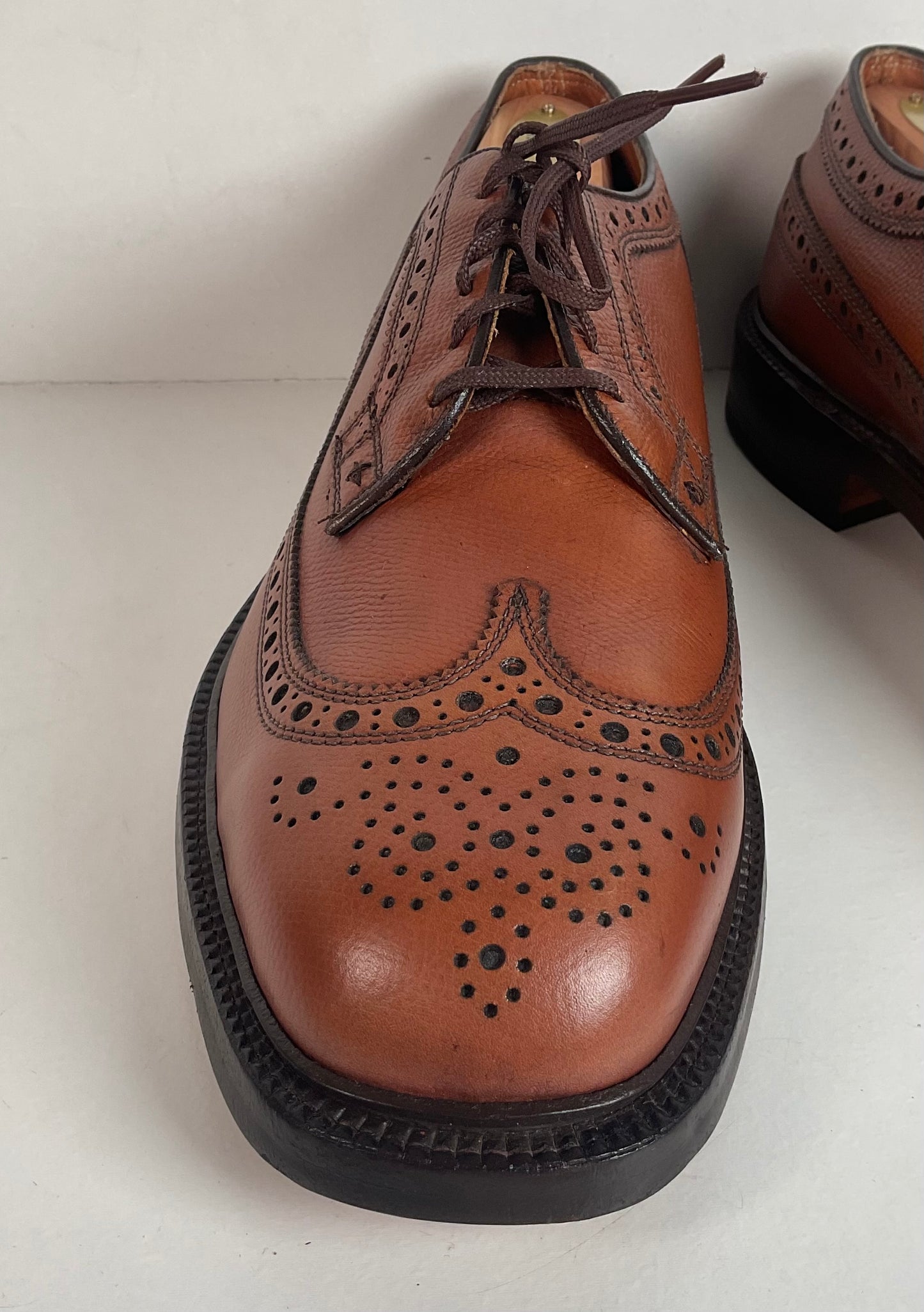 Vintage 1970s Nettleton Longwing Derby Shoes 8.5 D USA Made