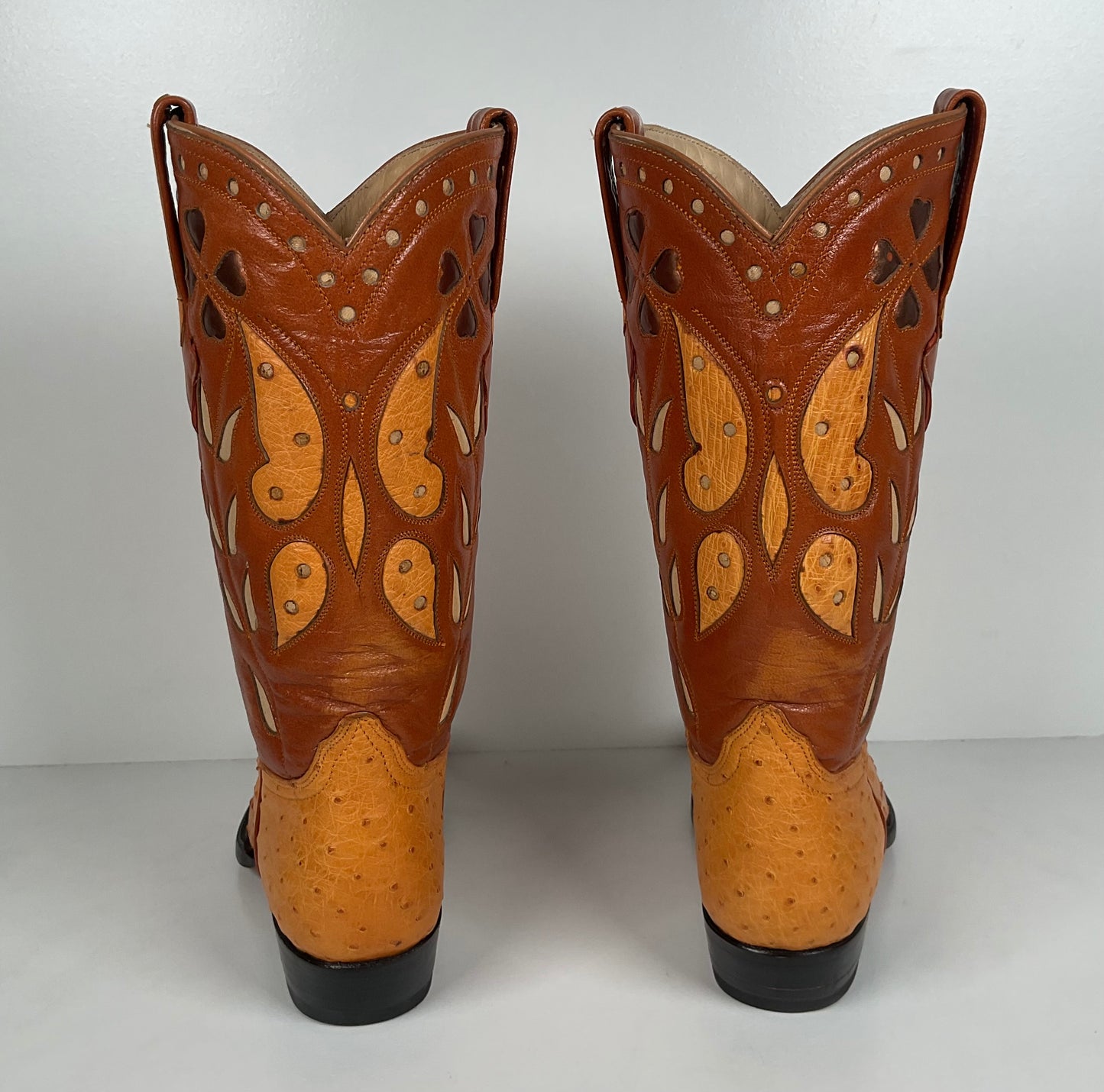 Cuadra Butterfly Cowgirl Boots | Tooled Ostrich Inlays | Exotic | Women’s 7