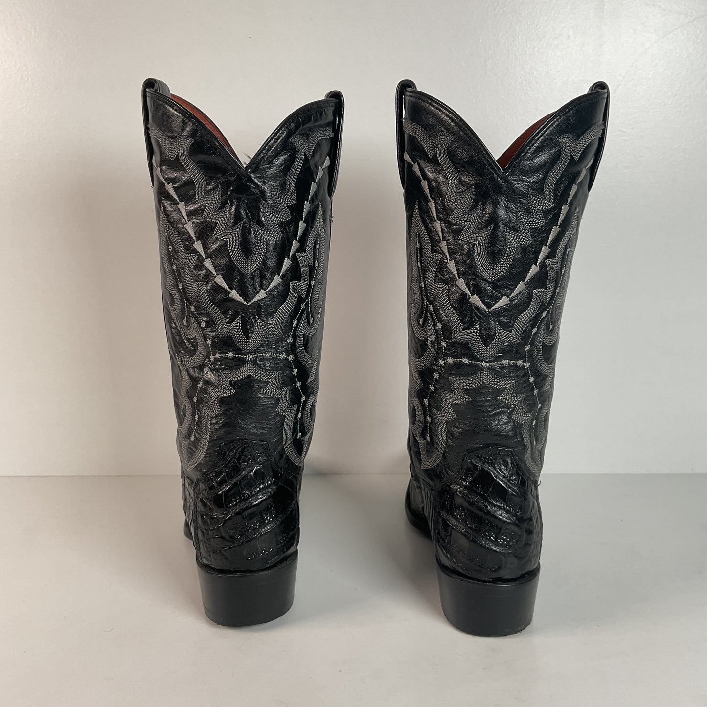 Dan Post Caiman Crocodile Cowboy Boots | Exotic | Blac | Men’s 7.5 D