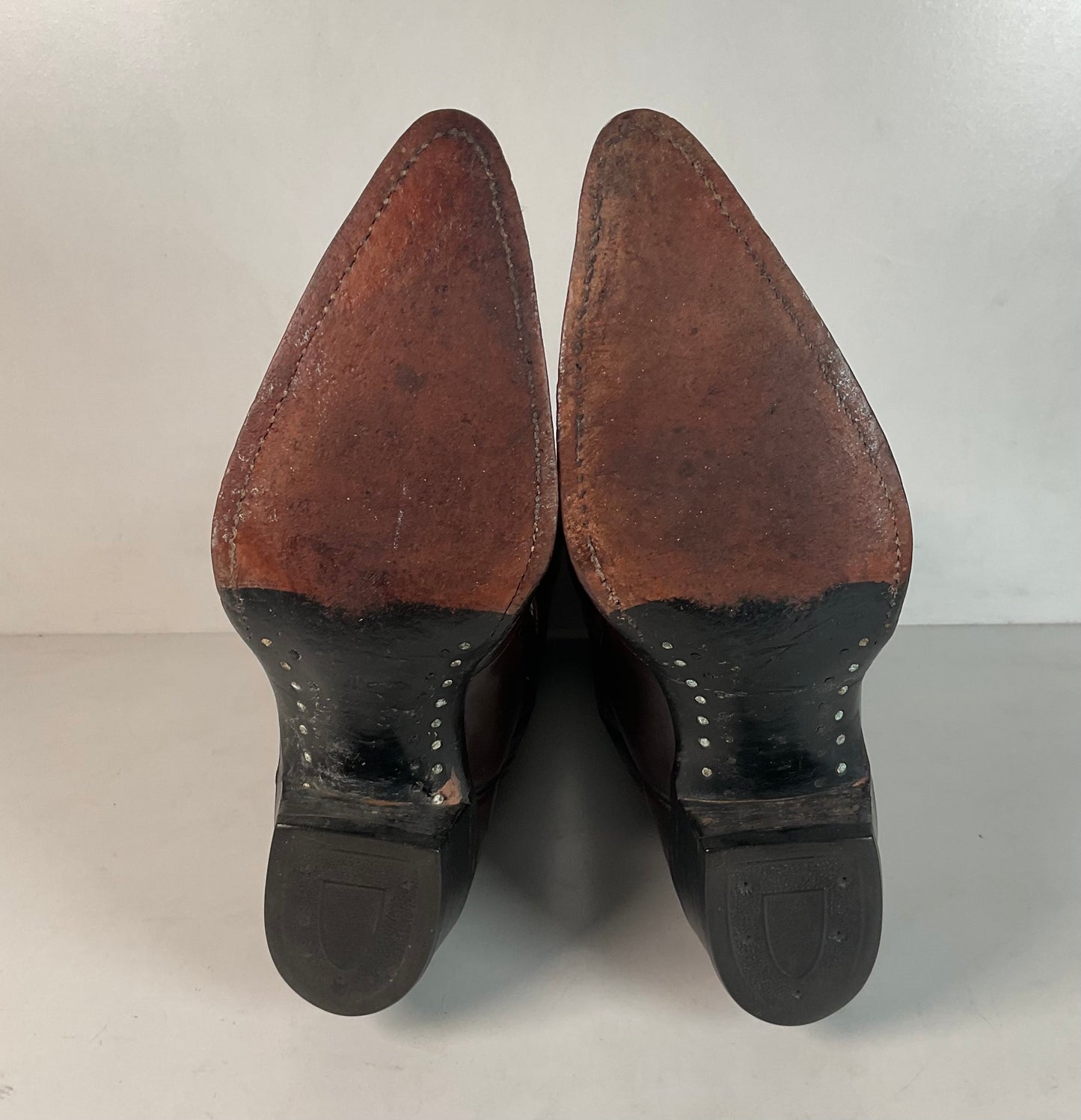 Vintage Texas Brand Patent Thunderbird Cowboy Boots 10.5 EE Rainbow Peacock
