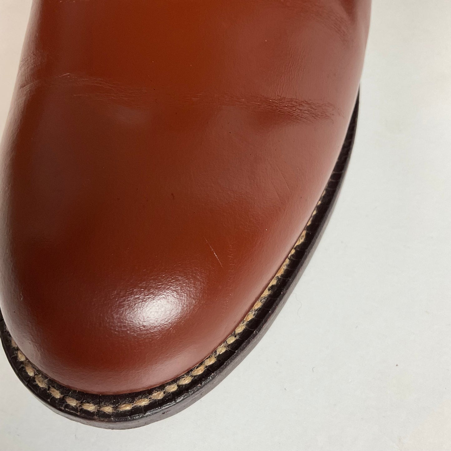 Vintage 1970s Justin Brown Cowgirl Roper Boots 8.5 B USA Made Calfskin