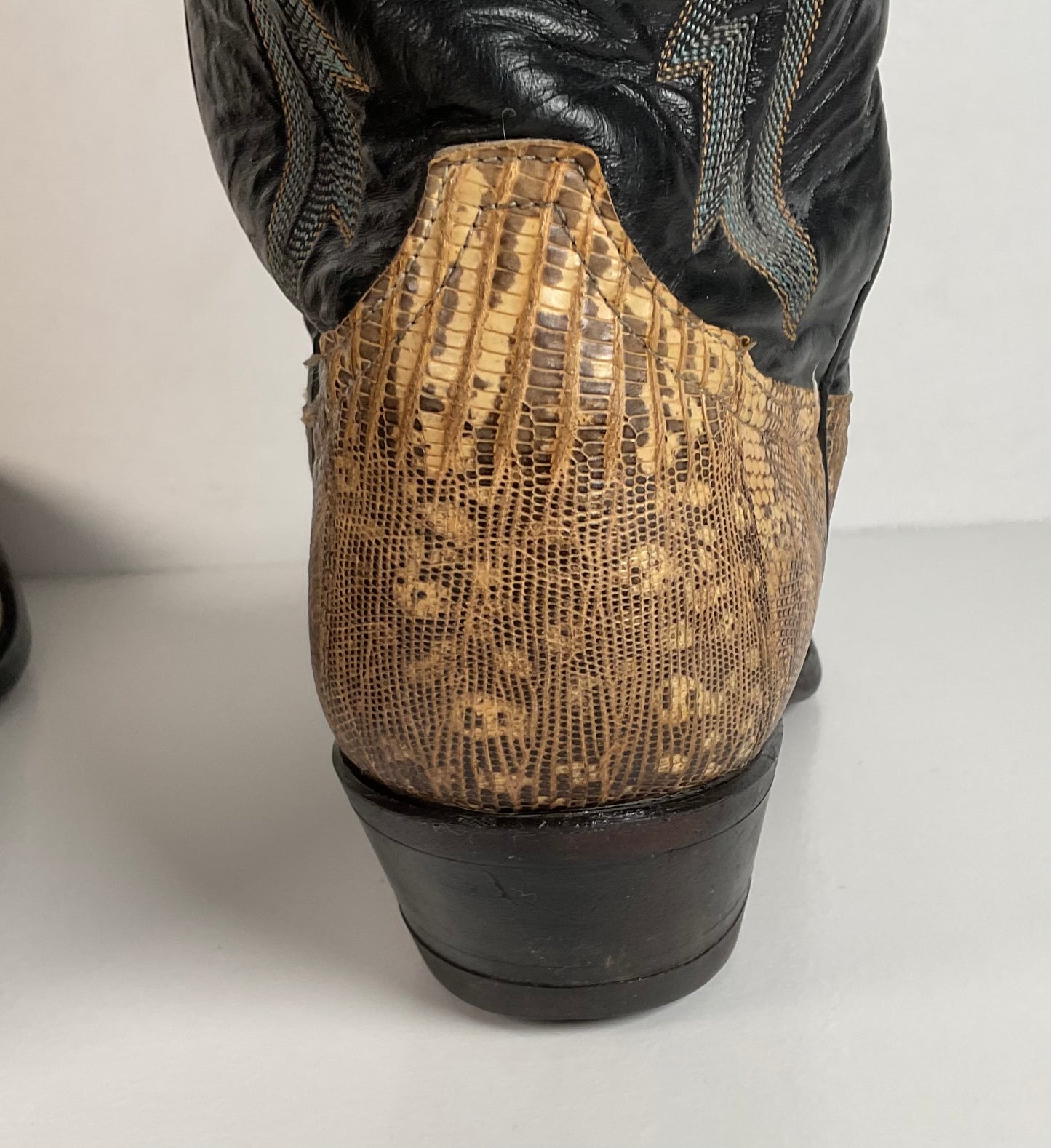 Vintage Tony Lama Cowboy Boots | Natural Teju Lizard | USA Made | Men’s 9 D