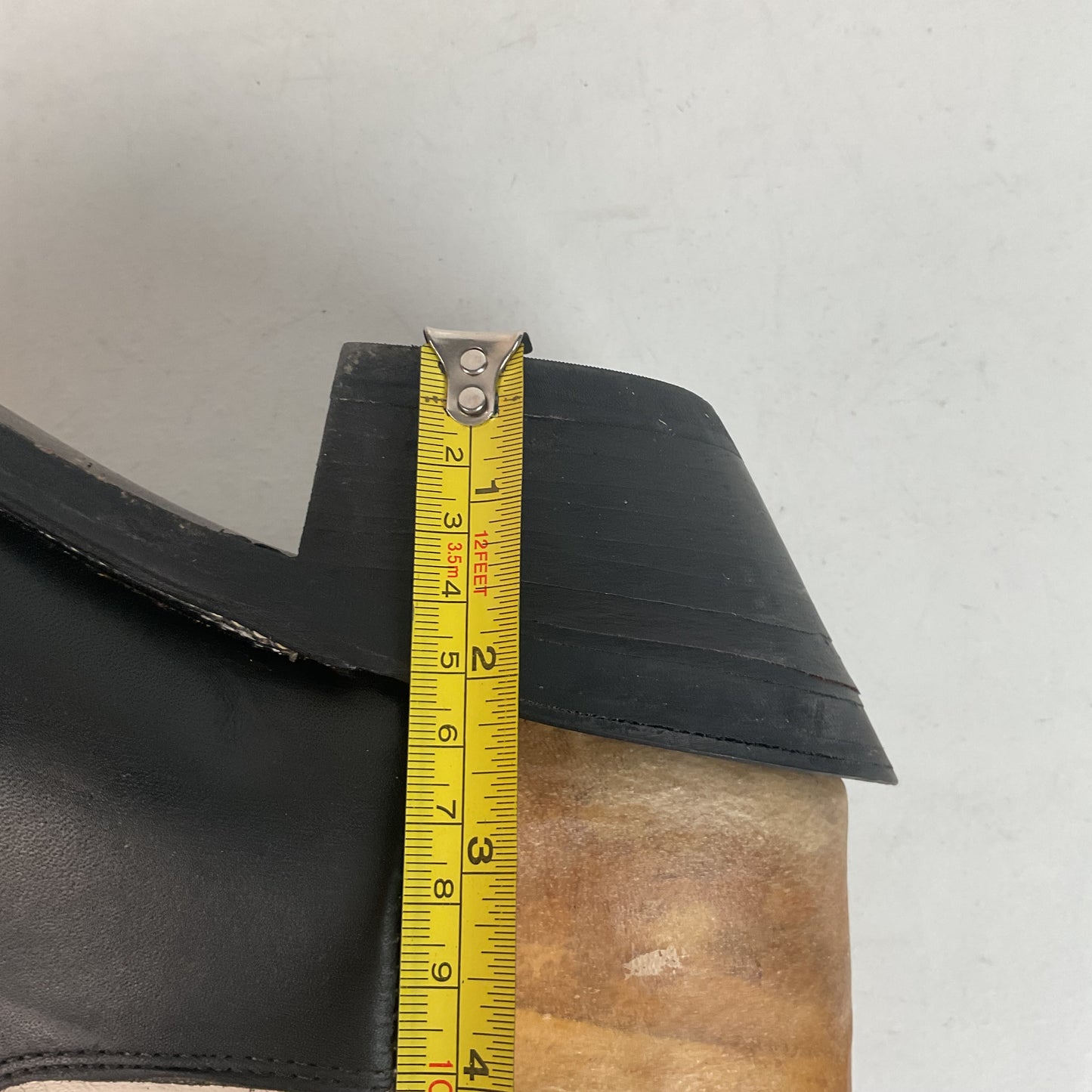 Olathe Rough Stock Cowboy Boots 10 D Black Mule Skin USA Made