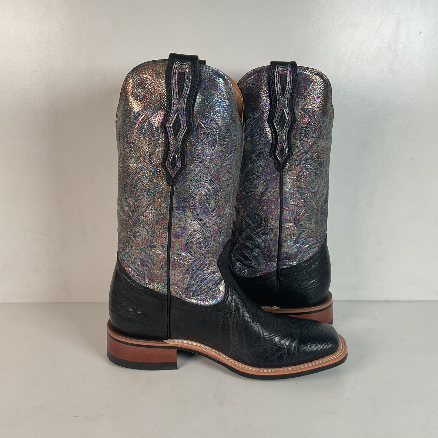 Boulet Women’s Iridescent Cowgirl Boots 9 C Square Toe