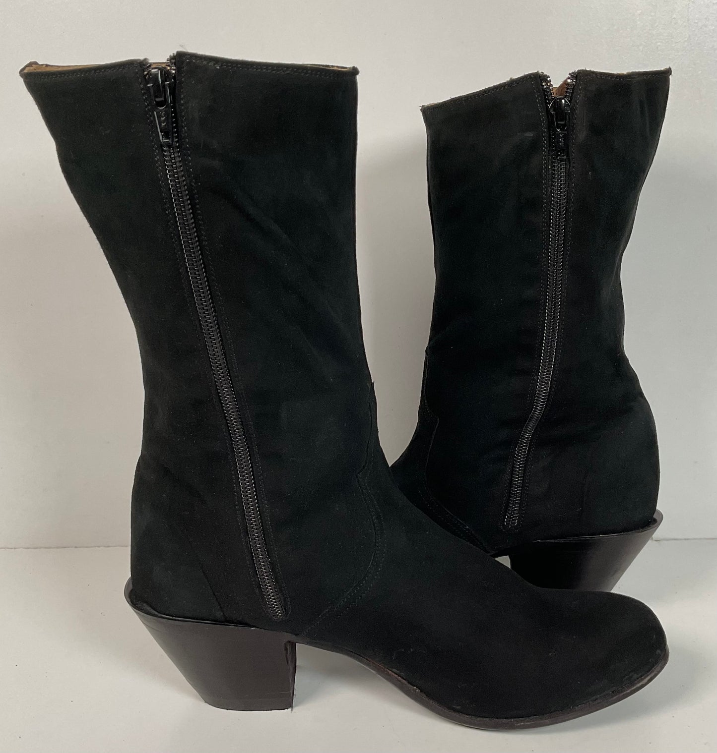 Lucchese Classics Handmade Suede Brush off Booties 8 B USA Made