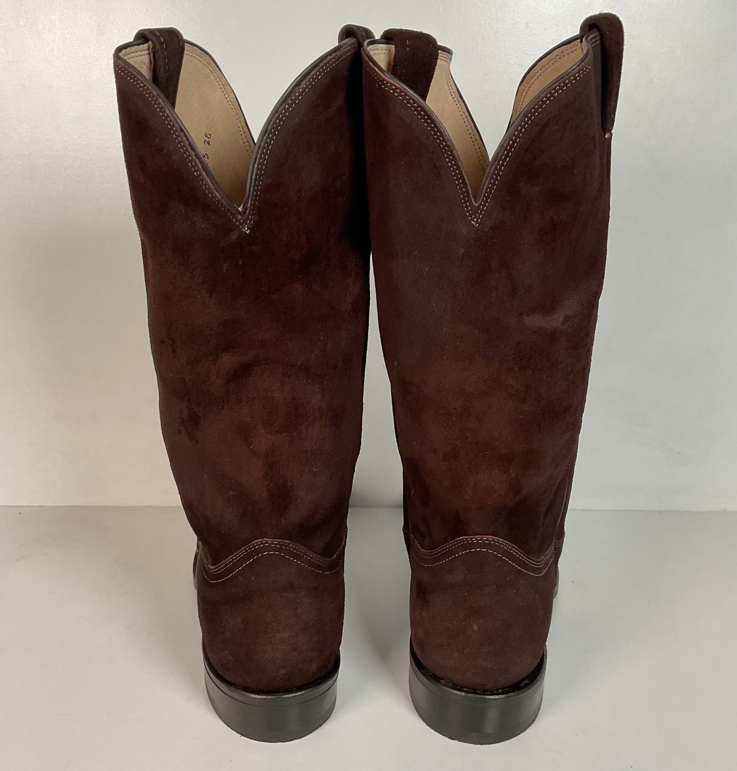 Vintage Nocona Brown Suede Cowboy Boots 9.5 EE USA Made