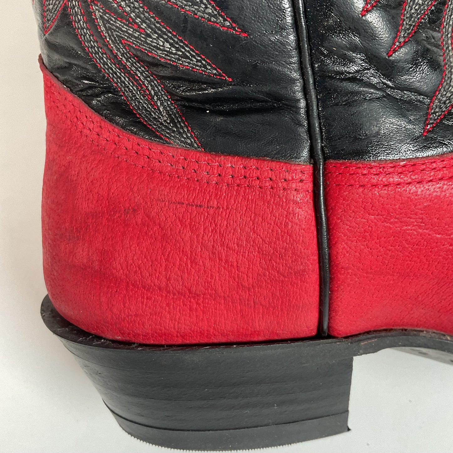 Vintage Nocona Red Water Buffalo Cowboy Boots 10 EE USA Made