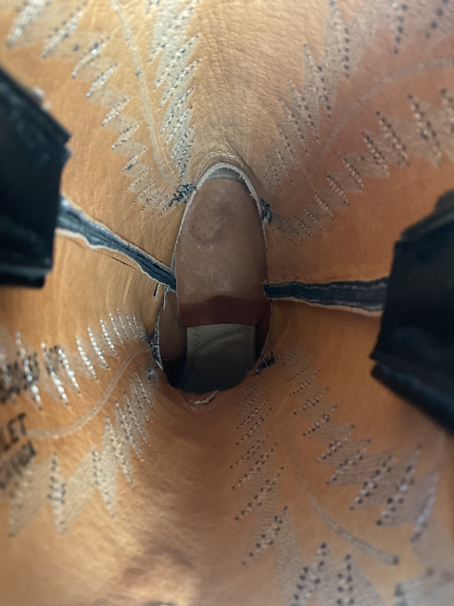 Boulet Classic Black Cowgirl Boots 6.5 C Deerskin New With Tags