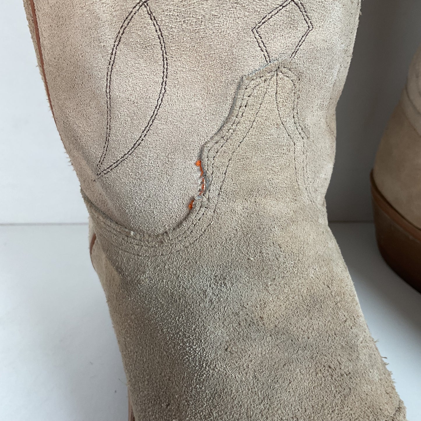 Vintage Levi’s Suede Buckaroo Cowboy Boots 12 M USA Made