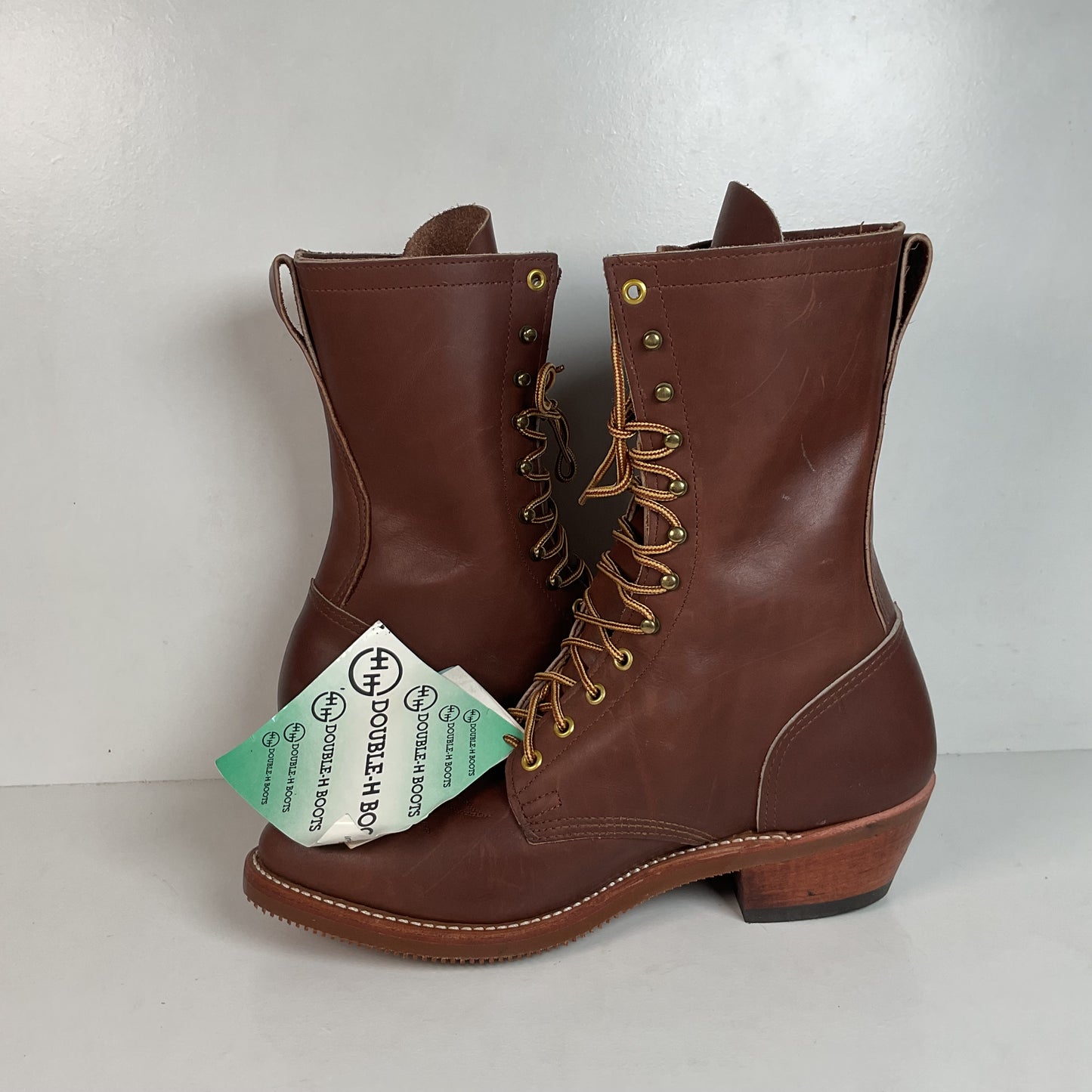 Vintage Double H Kiltie Packer Boots 10.5 D USA Made