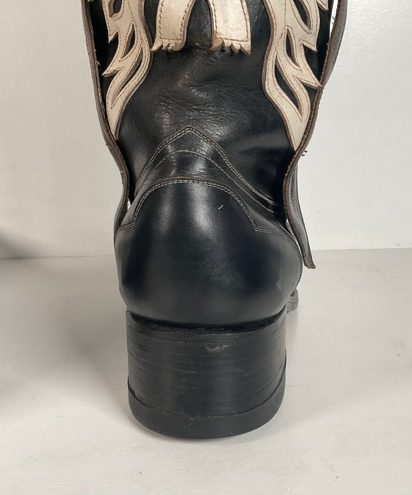 Vintage Thunderbird Cowboy Boots | Tooled Inlays | Mule Ear | 1960s | Men’s 9