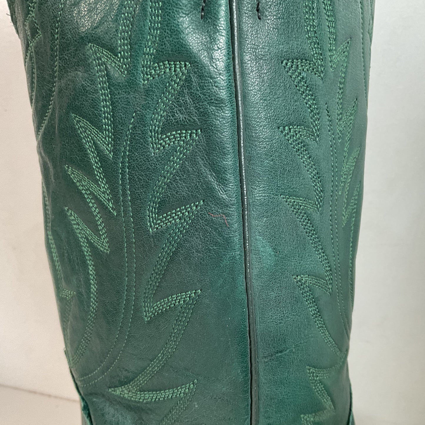 Vintage Nocona Cowgirl Boots | USA Made | Green | 7.5 B