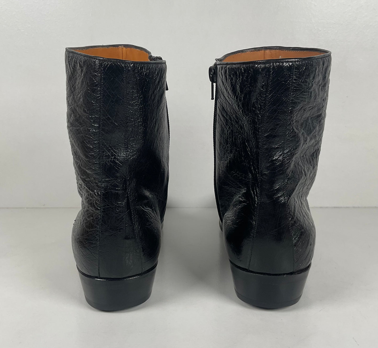 Mezlan for Avventura | Chelsea Zipper Boots | Exotic Ostrich Quill | Men’s 10.5