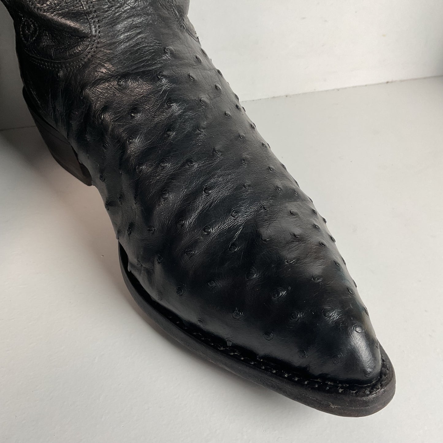 Tony Lama Full Ostrich Quill Cowboy Boots 13 D USA Made Exotic