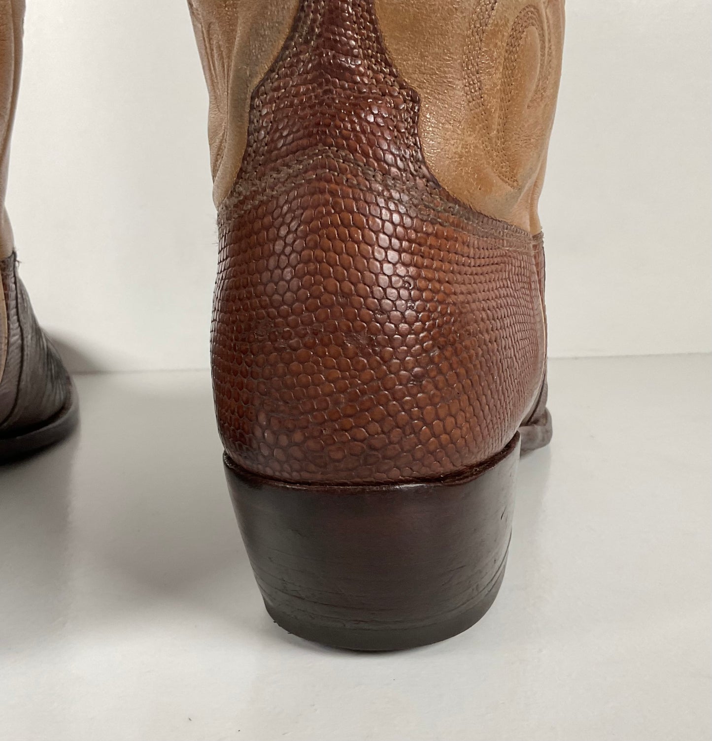 Vintage Lucchese San Antonio Cowboy Boots | Teju Lizard | Narrow | Men’s 9.5 B