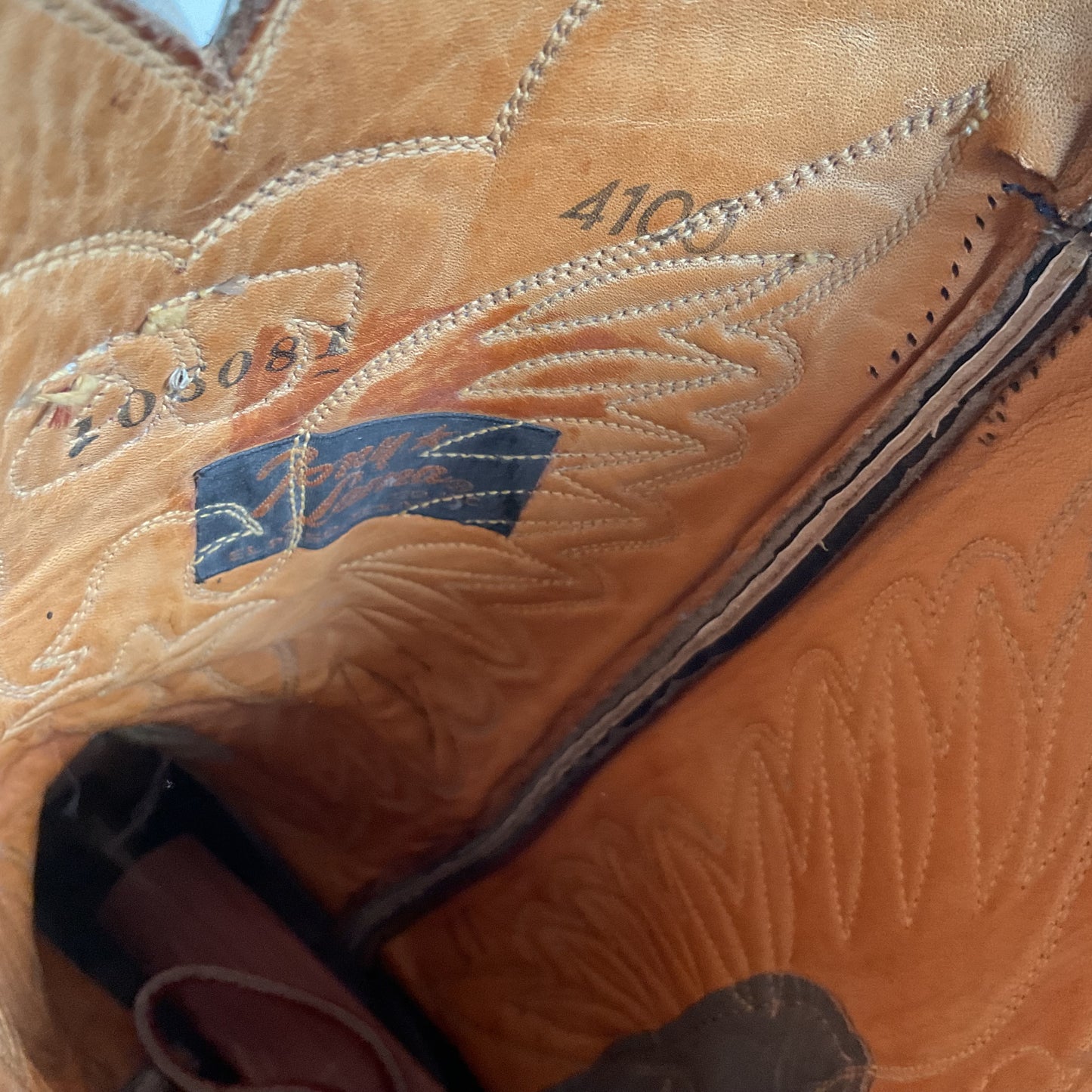 Vintage Tony Lama Bicentennial Thunderbird Cowboy Boots 10 D Gold Label 1776 Walrus Wingtip