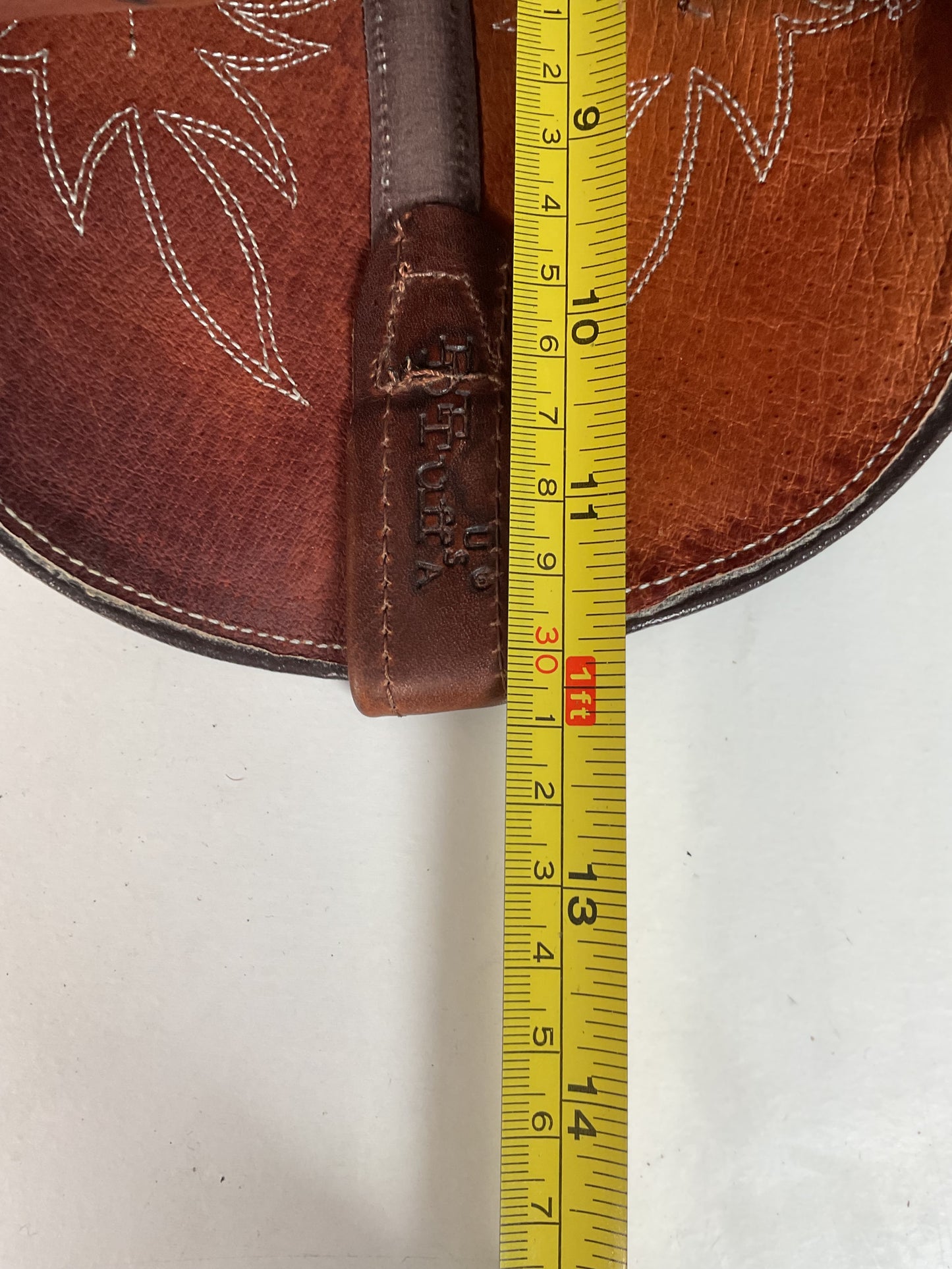 PD Tuff Brown Pull On Work Boots 8 EE Union Made Western Soft Toe