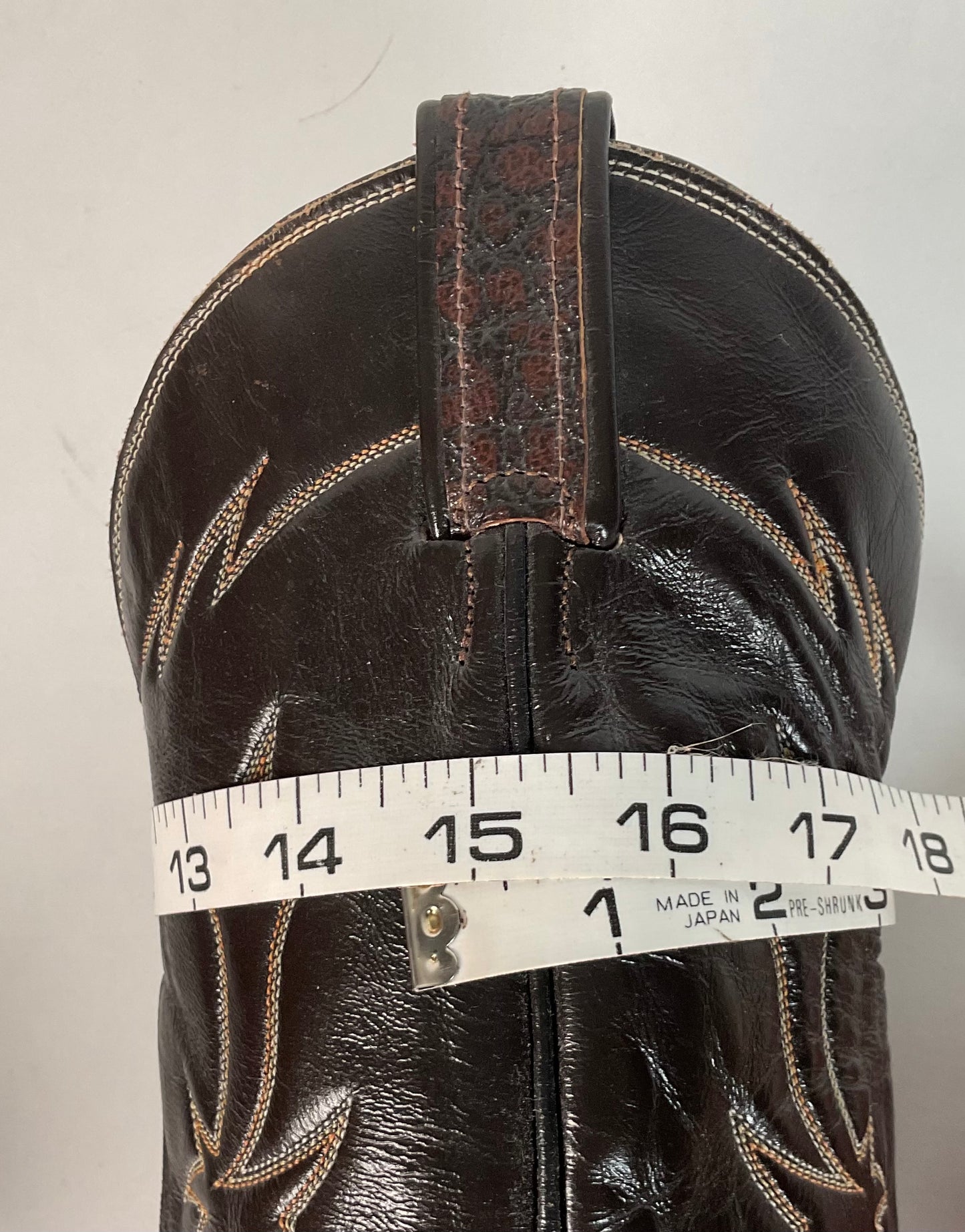 Vintage Tony Lama Exotic Caribou Cowboy Boots 9 EEE Gold Label