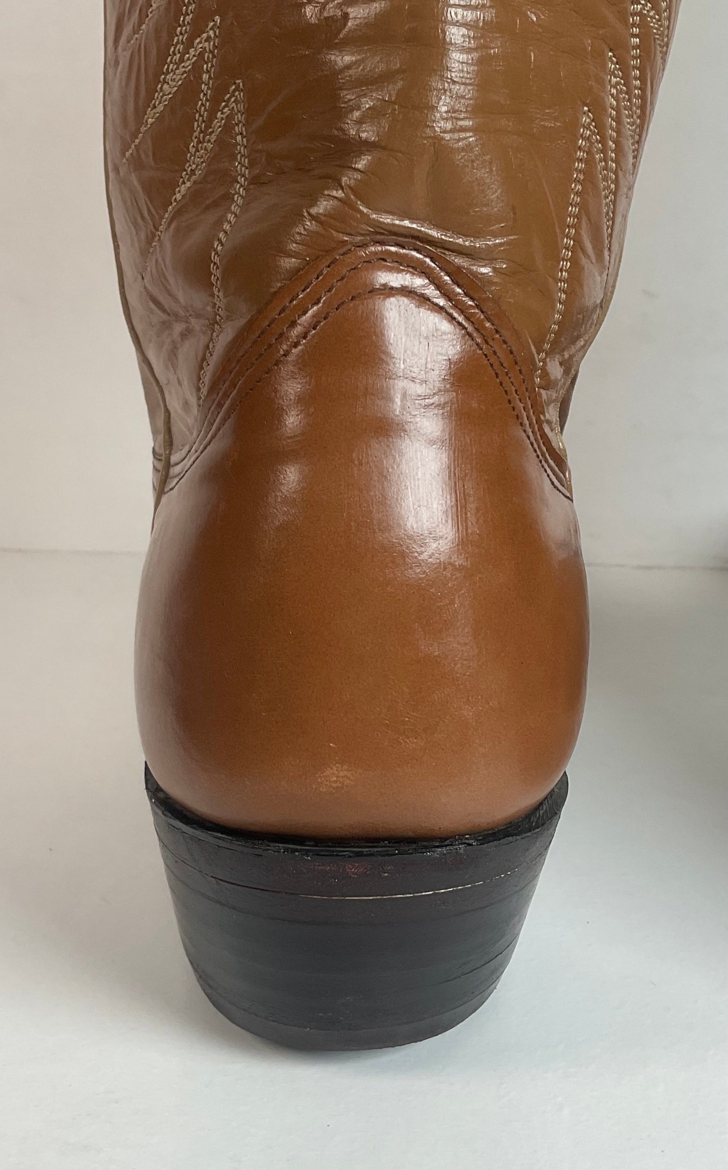 Vintage Nocona Calfskin Cowboy Boots 12 D Old Black Label