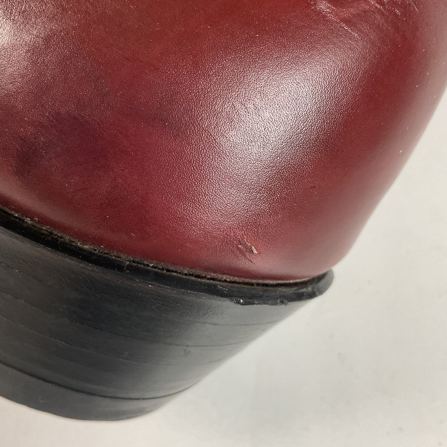 Vintage Tony Lama Red Wine Cowboy Boots Men’s 9 D | Women’s 10 Gold Label