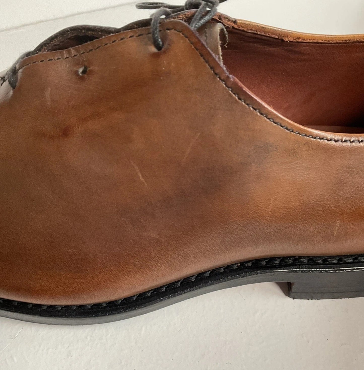 Allen Edmonds Bourbon Hanover Oxford Shoes 9.5 D Whole Cut