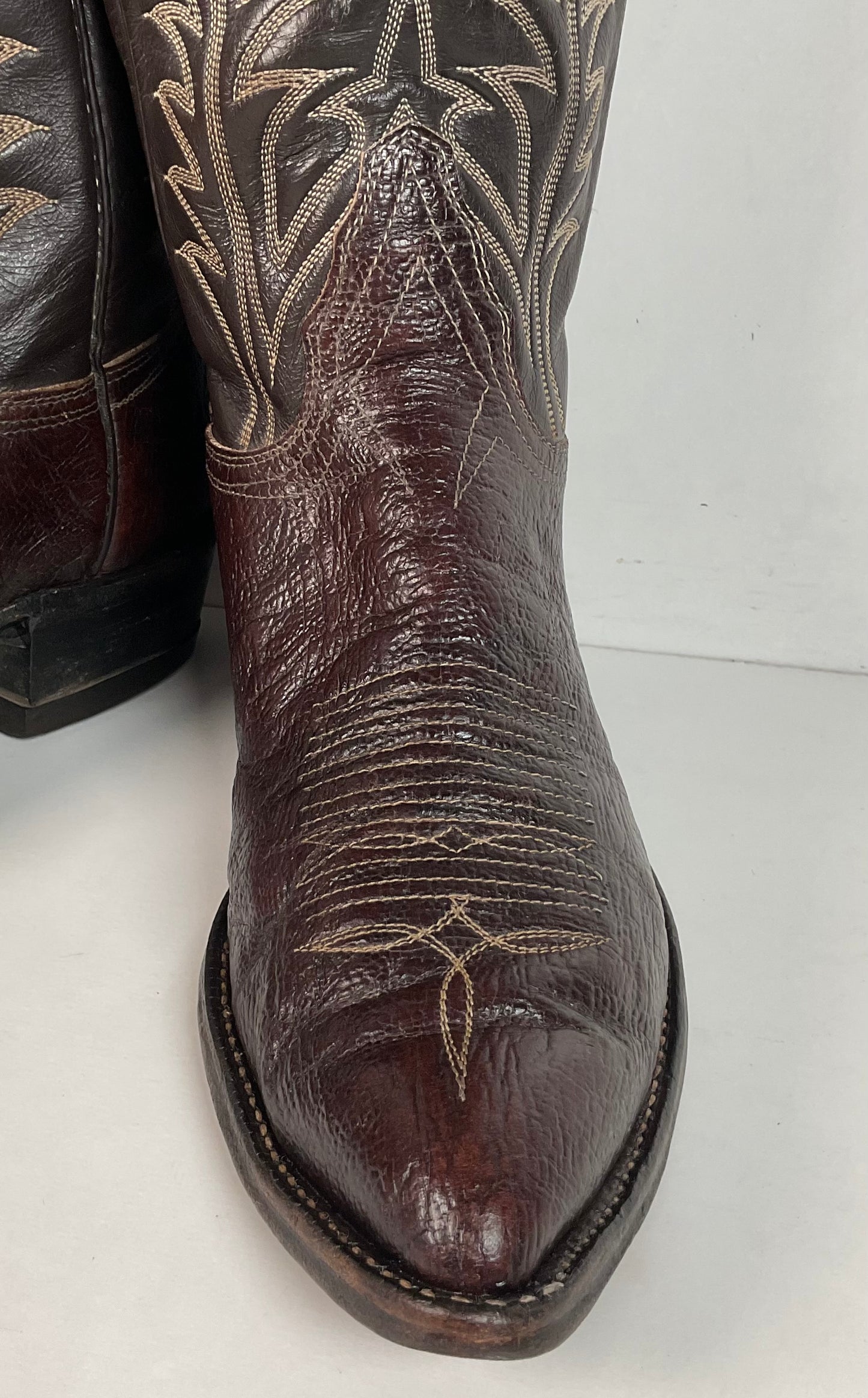 Vintage 1960s Tony Lama Antelope Cowboy Boots 9 B Gold Label Exotic