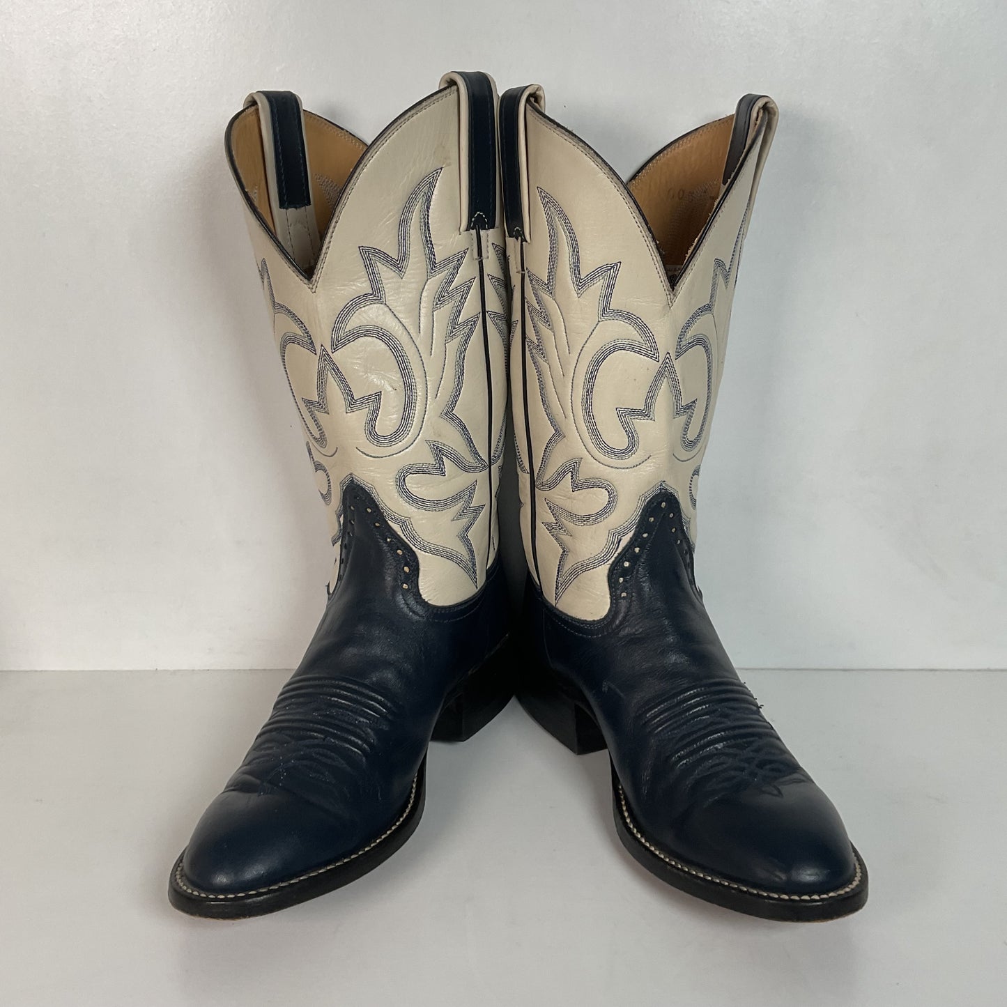 Honcho’s Navy Cowgirl Boots 6 C Custom USA Made
