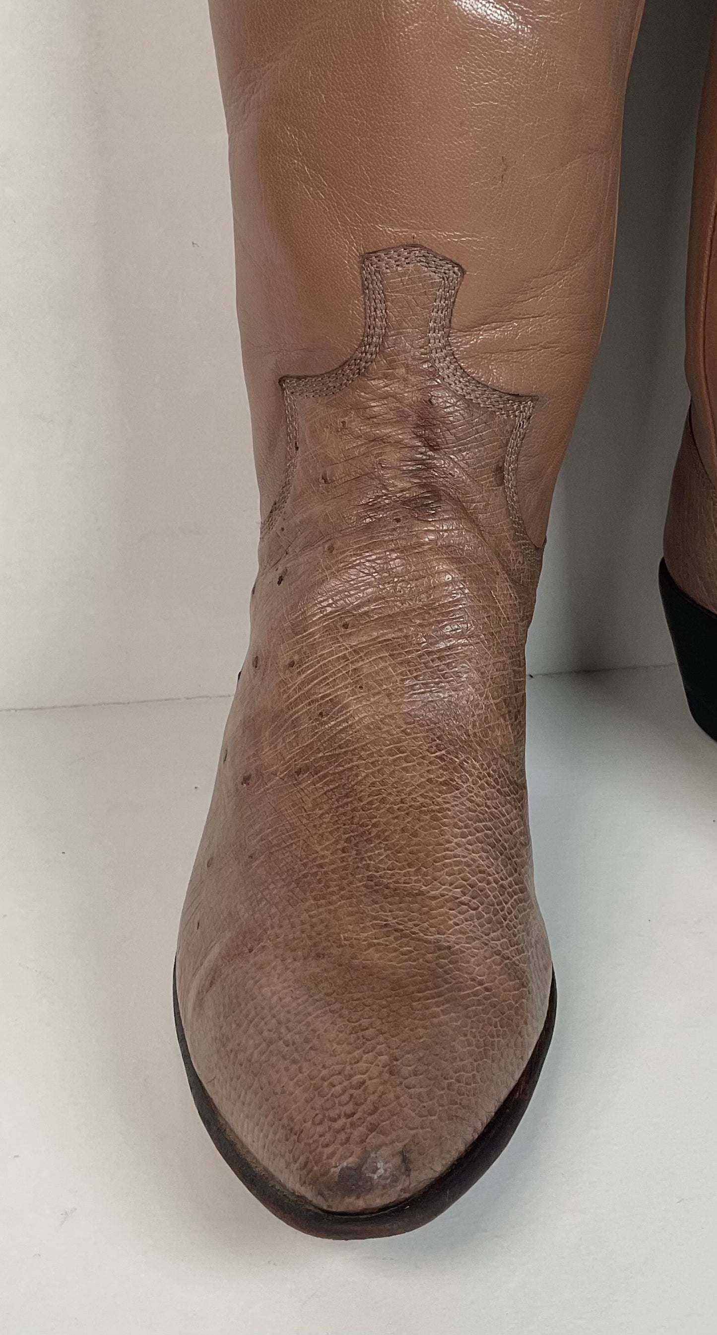 Women’s Paul Bond Smooth Ostrich Cowgirl Boots 7 A Custom Exotic