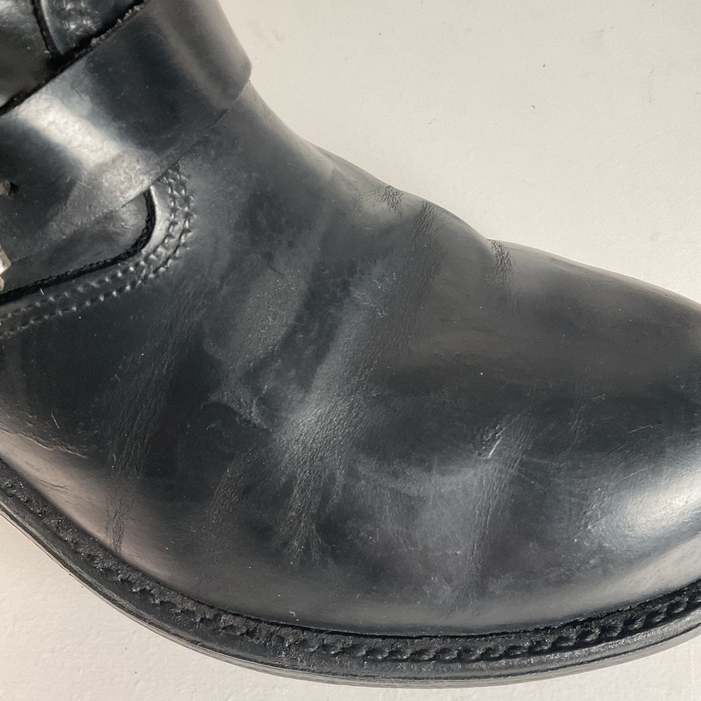 Vintage Harley Davidson Motorcycle Boots 11 Tall Steel Toe Engineer USA Made