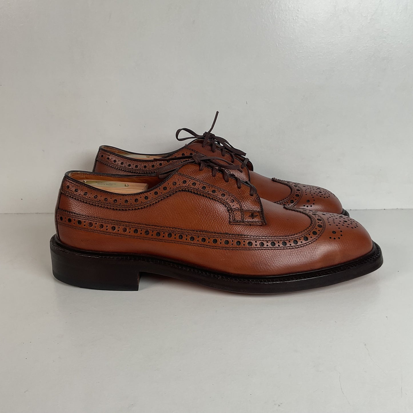 Vintage 1970s Nettleton Longwing Derby Shoes 8.5 D USA Made