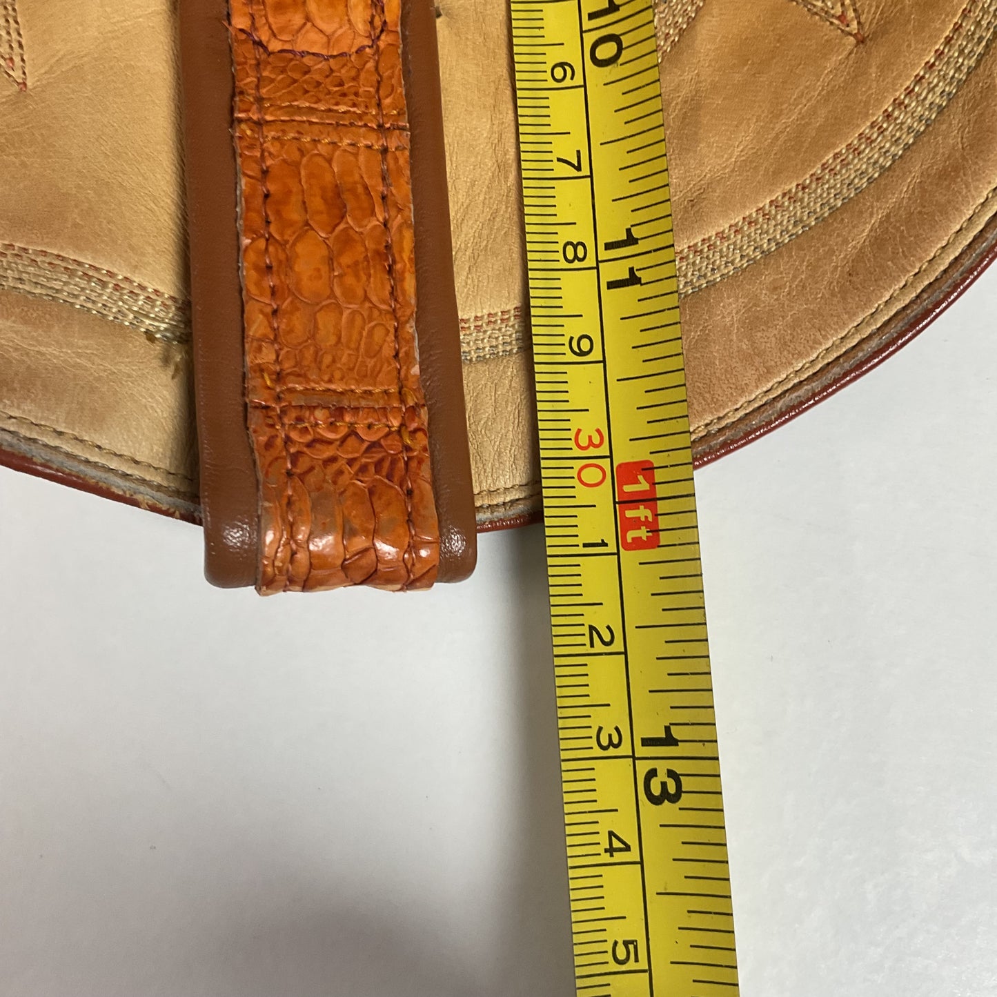 Tony Lama Ostrich Leg Patchwork Cowboy Boots 10 D Gold Label Thrashed