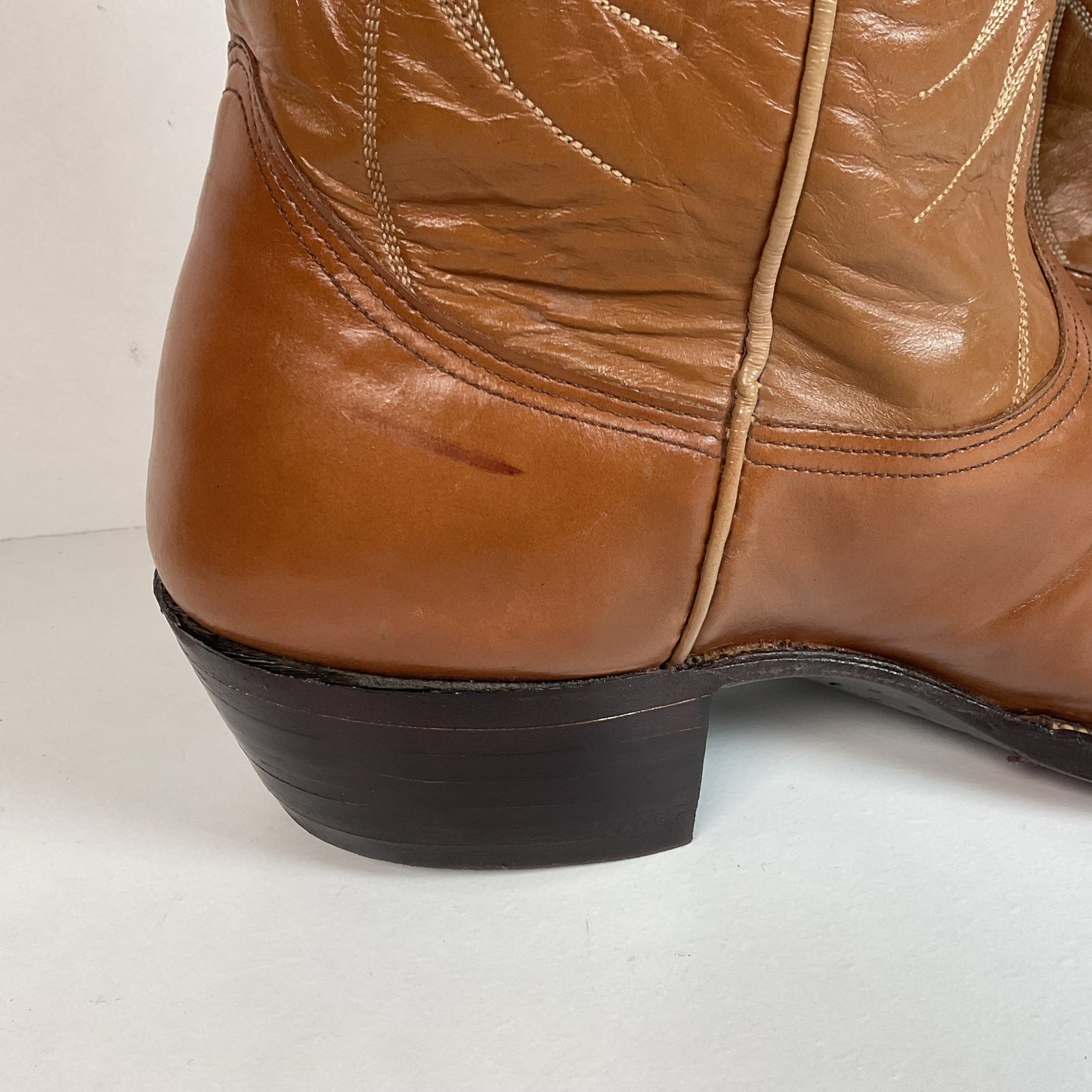 Vintage Nocona Calfskin Cowboy Boots 12 D Old Black Label
