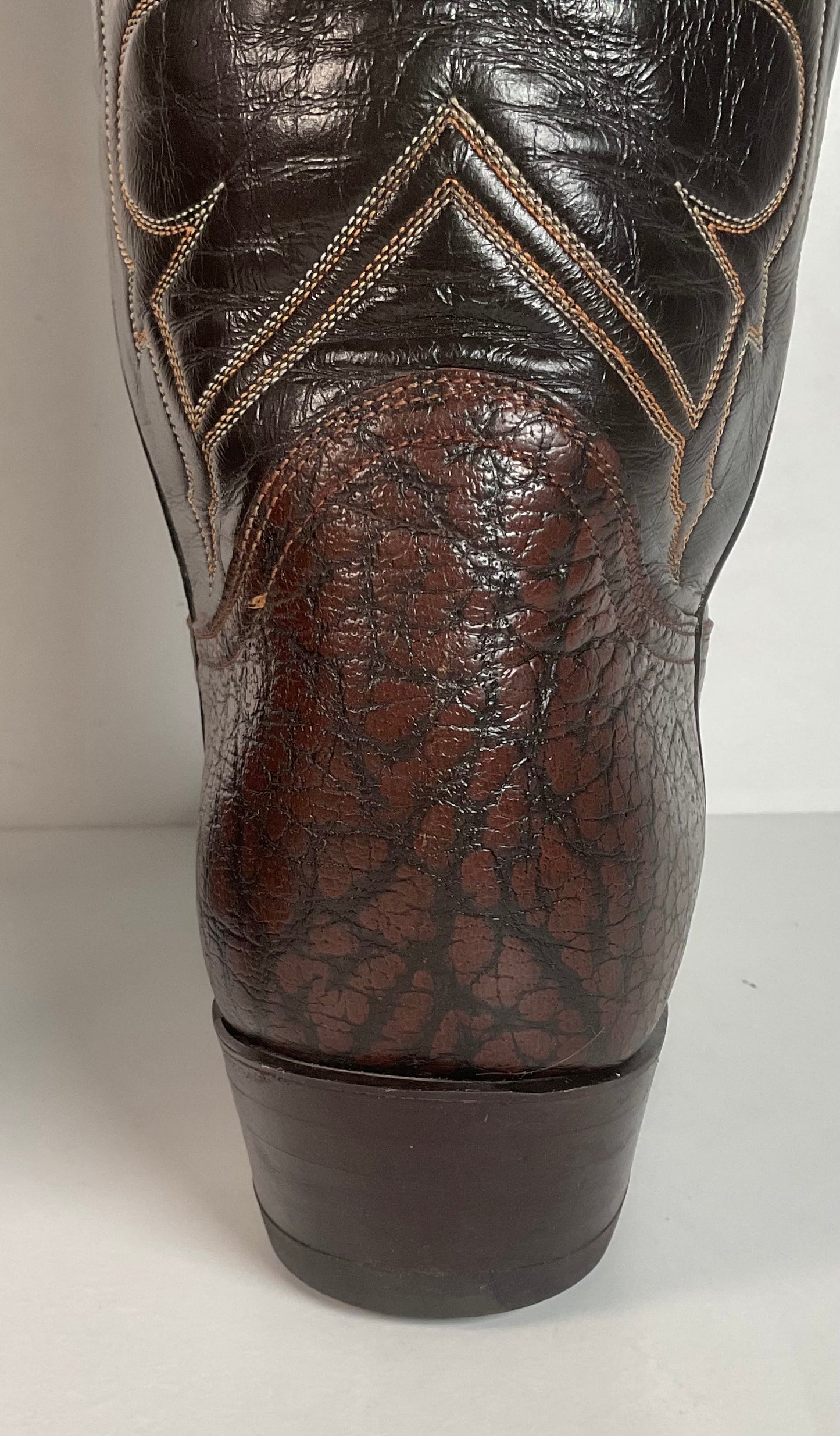 Vintage Tony Lama Exotic Caribou Cowboy Boots 9 EEE Gold Label