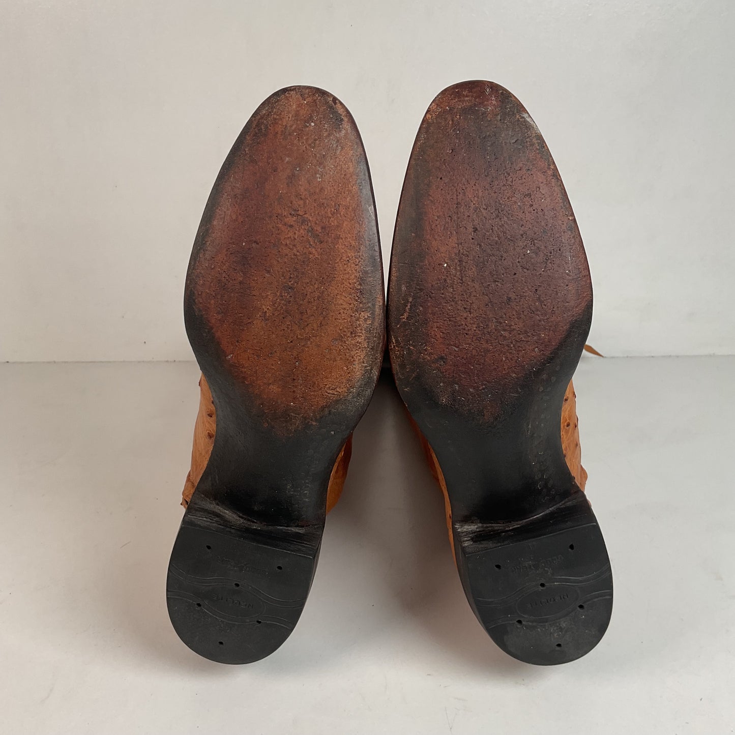 Custom Tall Ostrich Quill Riding Boots 7.5-8 Exotic Cowgirl