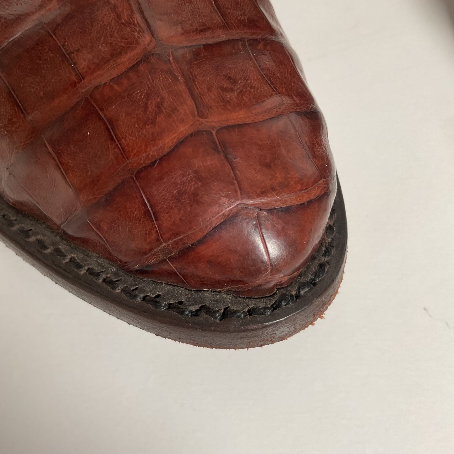 Nocona Exotic Caiman Crocodile Cowboy Boots 9 D Belly Cut USA