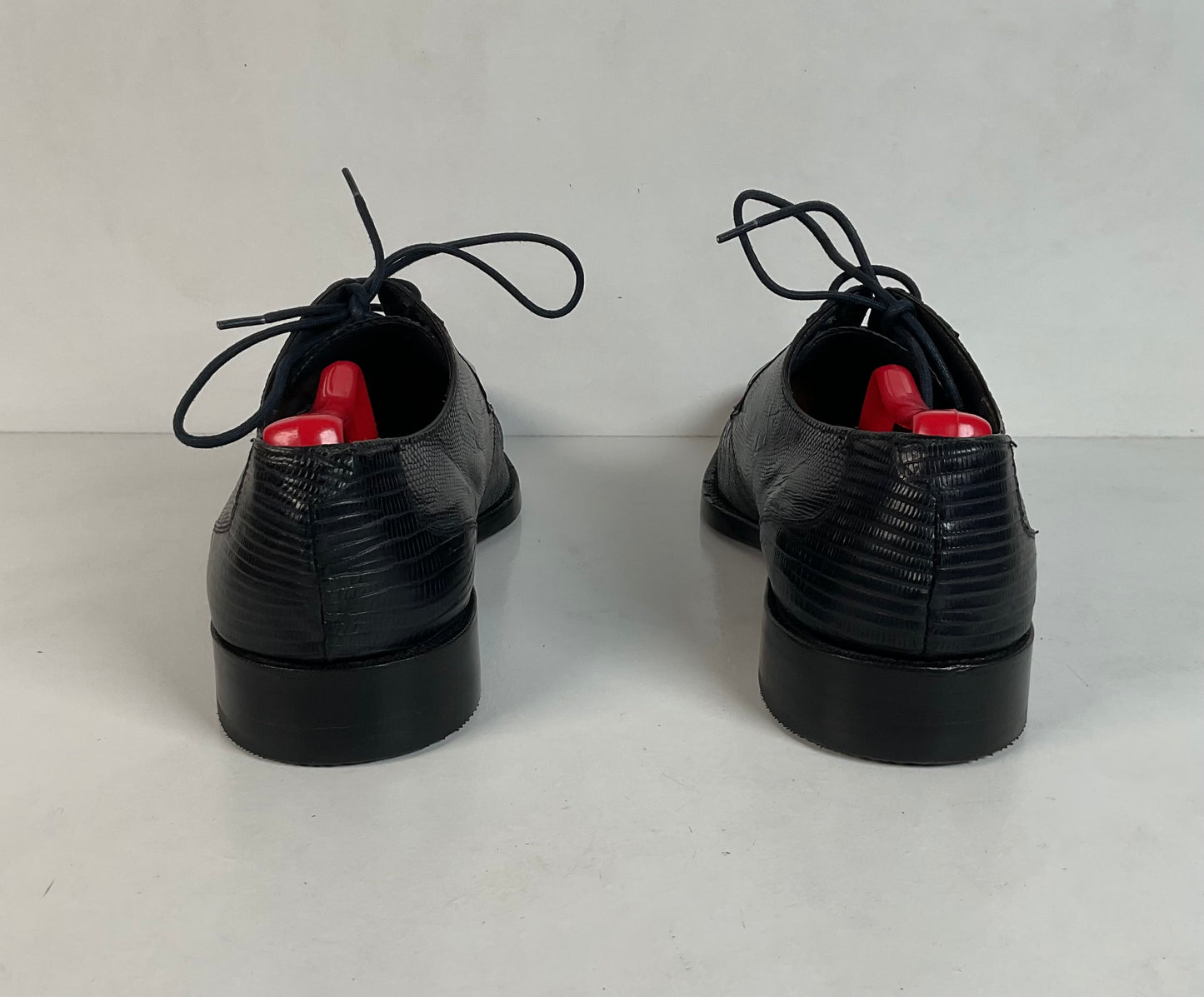 Mezlan Dark Blue Teju Lizard Derby Shoes 9 M Loafer Recraft