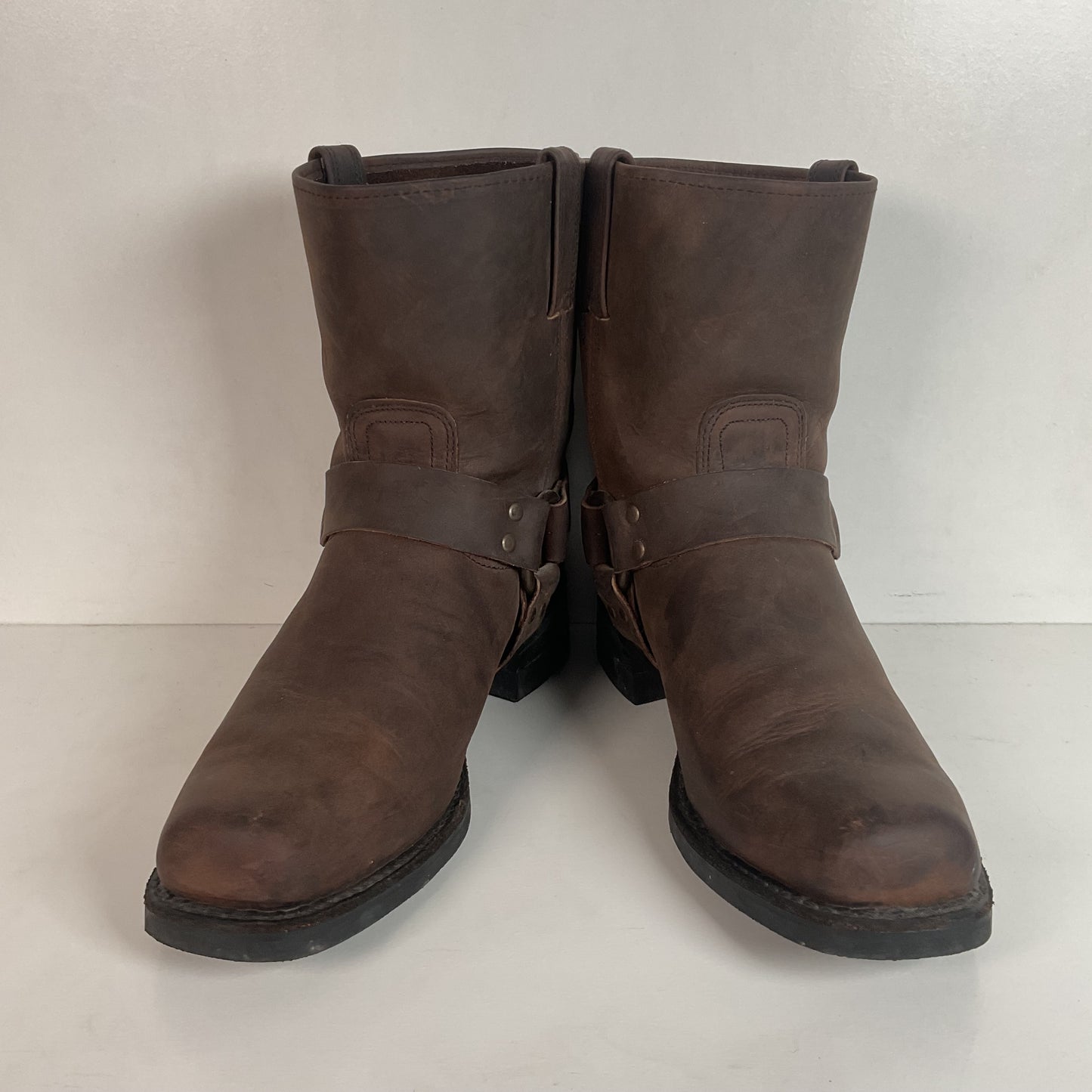 Frye Gaucho Harness Moto Boots 12 M Square Toe Style 87400 USA Made
