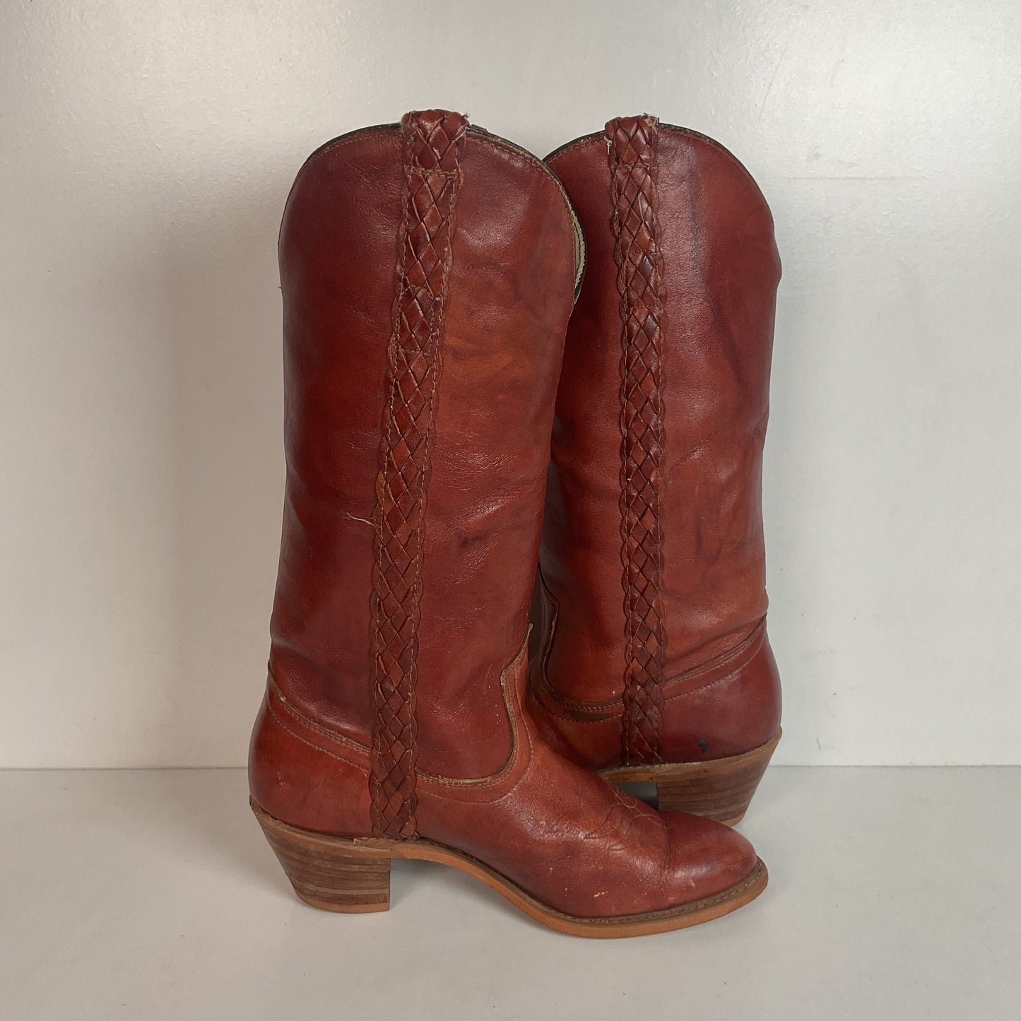 Vintage Capezio Braided Shooter Boots 6.5 M USA Made Campus Riding