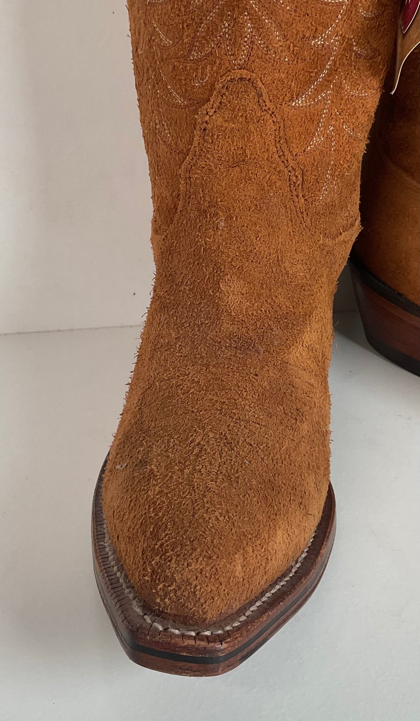 Nocona Rough Out Suede Cowgirl Boots 9.5 B USA Made
