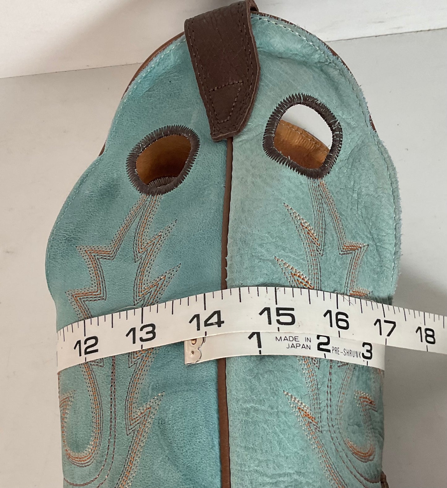 Boulet Turquoise Buckaroo Cowgirl Boots 9.5 C Vibram Sole