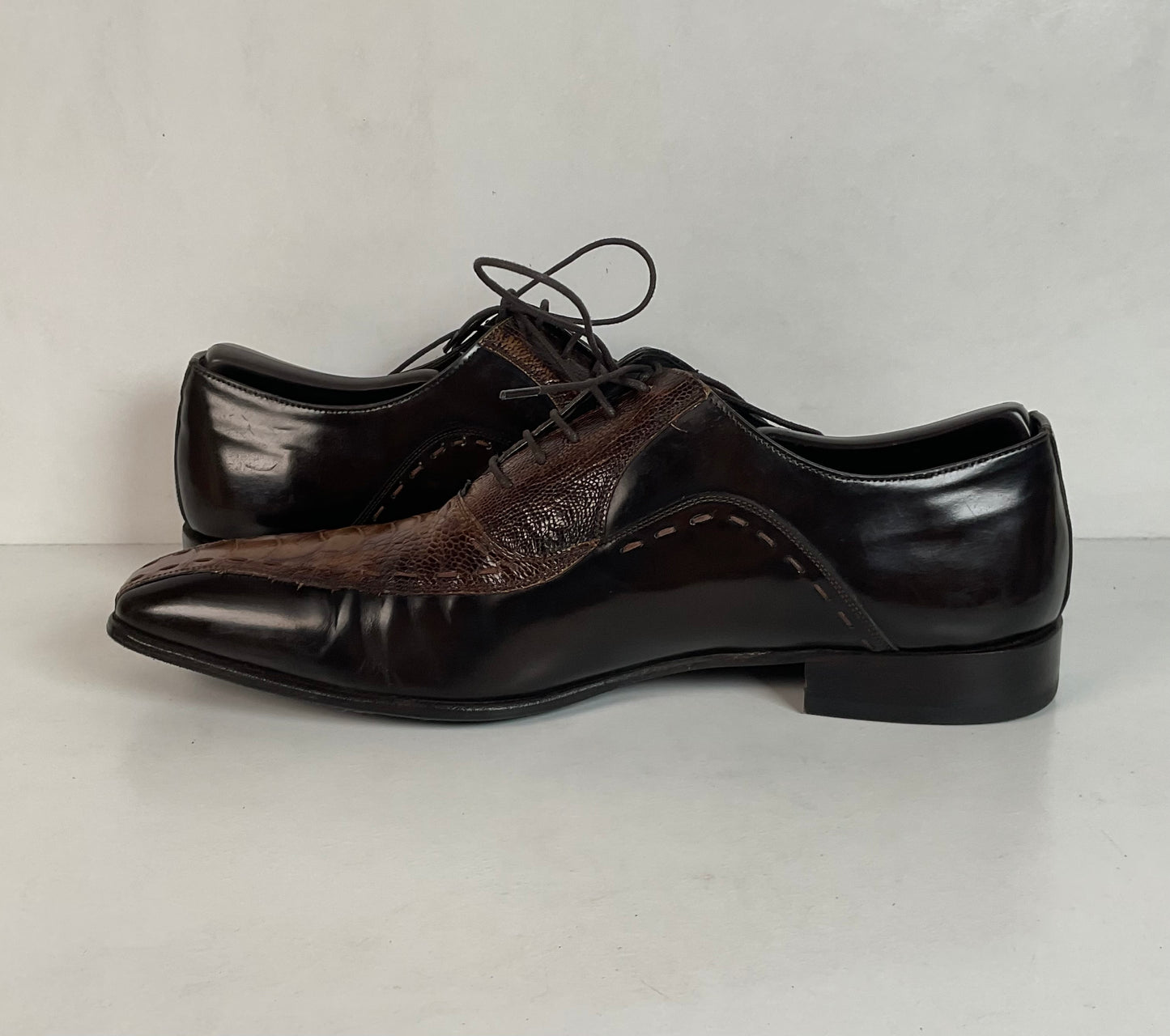 Mezlan Exotic Ostrich Leg Loafer Shoes 9.5 M Recrafted
