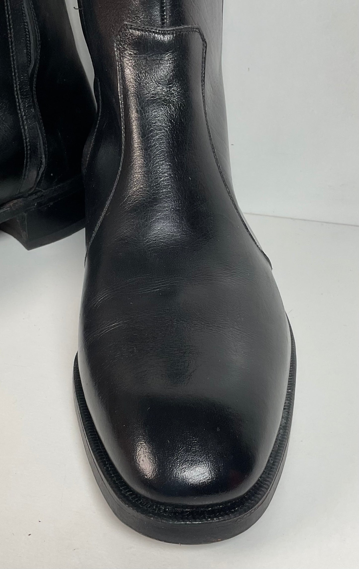 Vintage Florsheim Black Leather Chelsea Boots 10.5 C New Old Stock