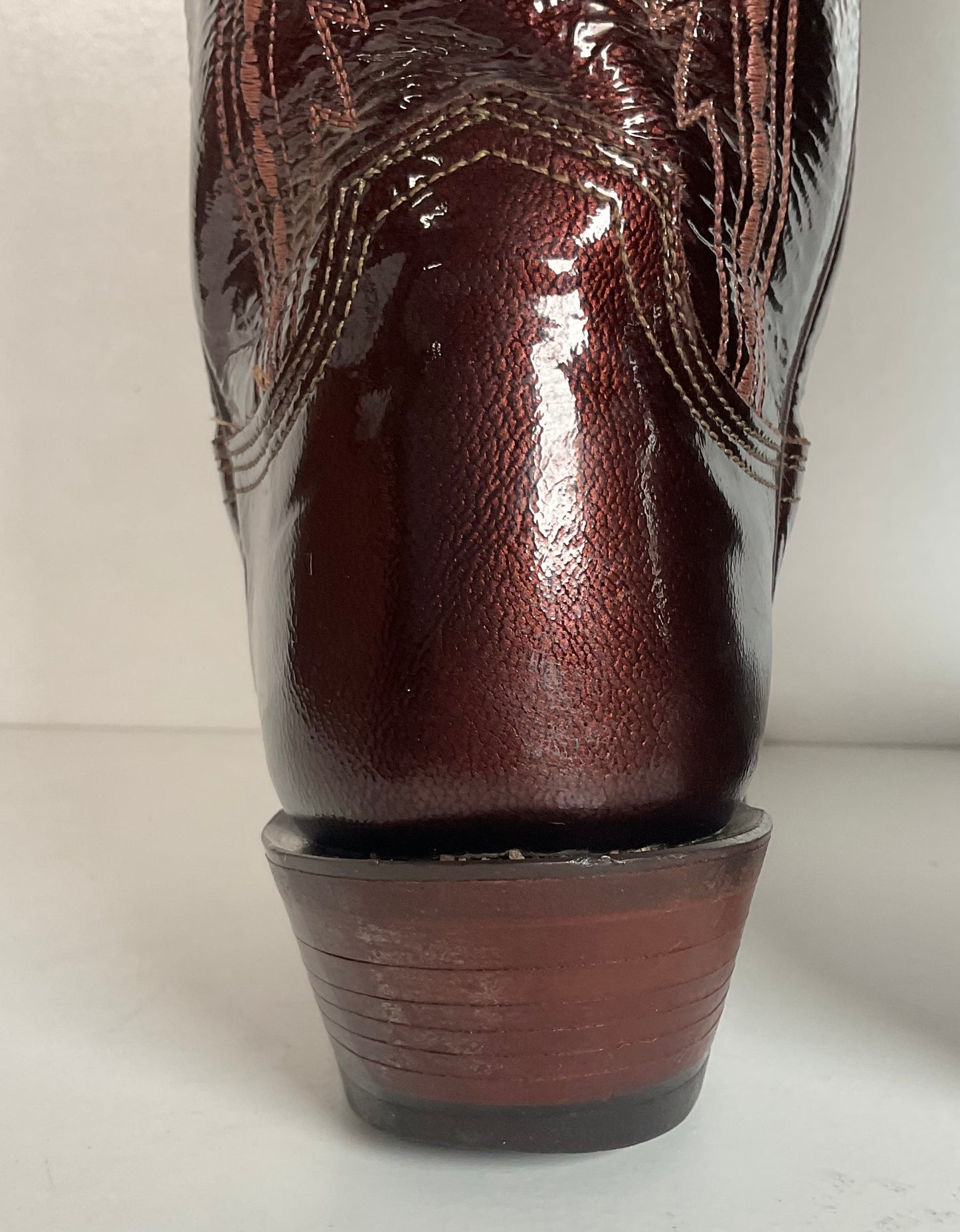 Lucchese 1883 Glossy Patent Leather Cowgirl Boots 6 B USA Madw