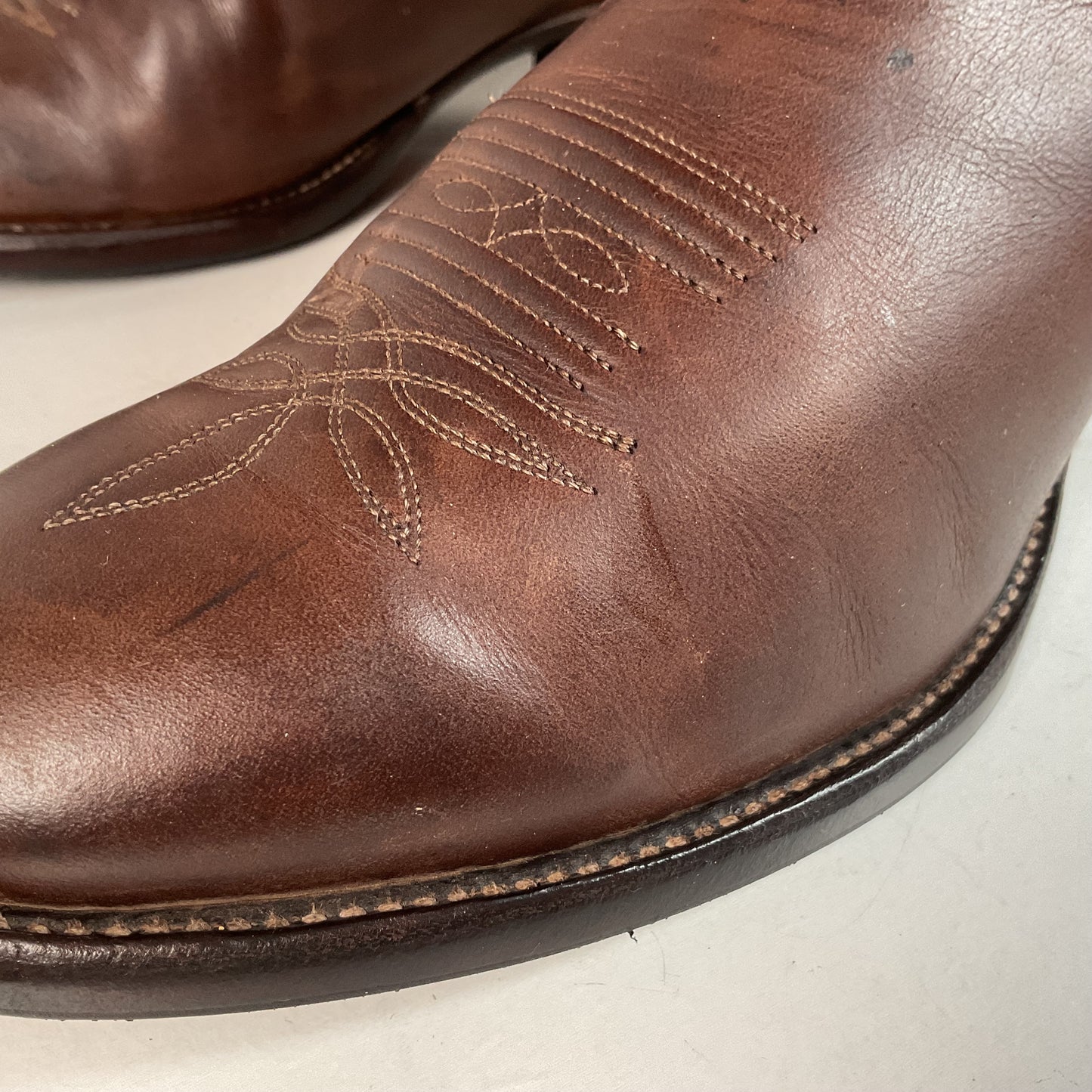 Vintage Tony Lama Buckaroo Cowboy Boots 11 D Punchy USA