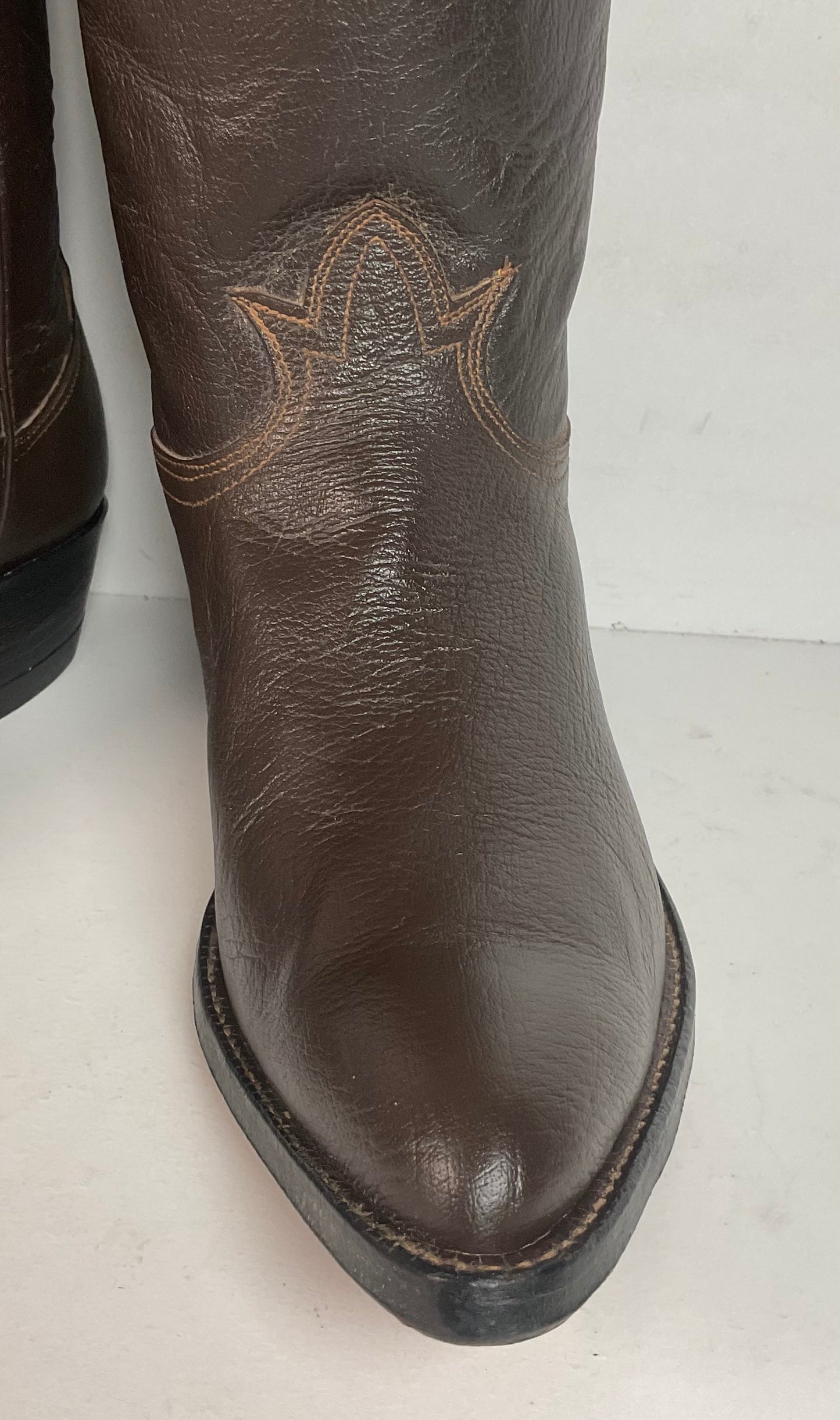 1960s Tony Lama Water Buffalo Cowboy Boots 8.5 D Gold Label Exotic